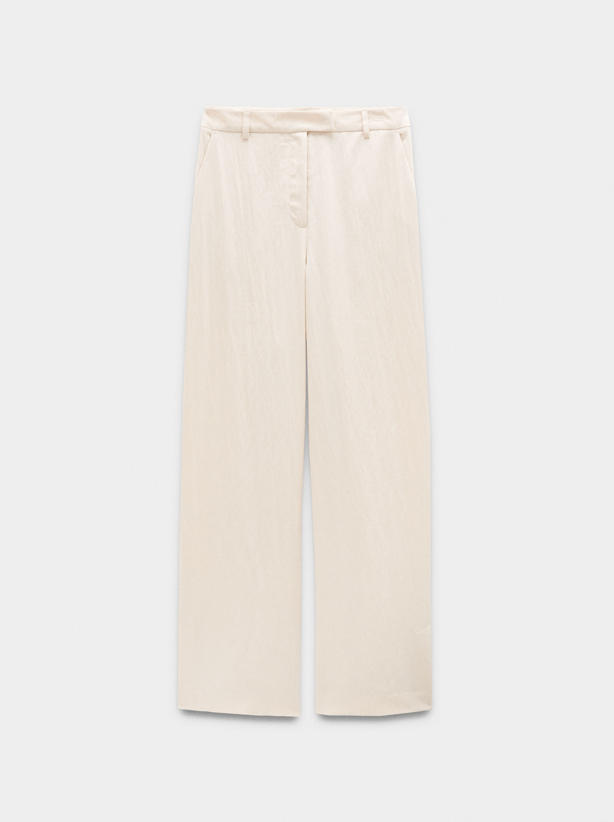 Pantaloni dritti effetto arricciato Pantaloni dritti effetto arricciato