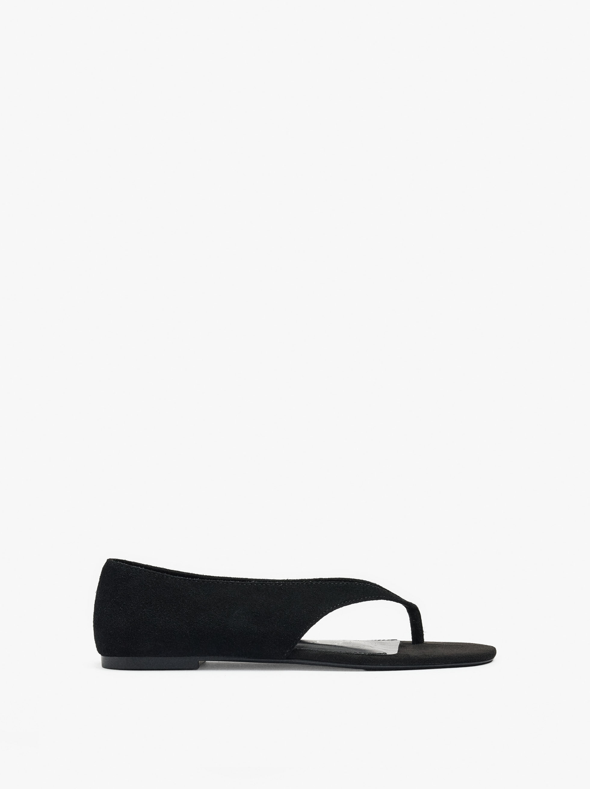 Sandali piani in pelle stile thong