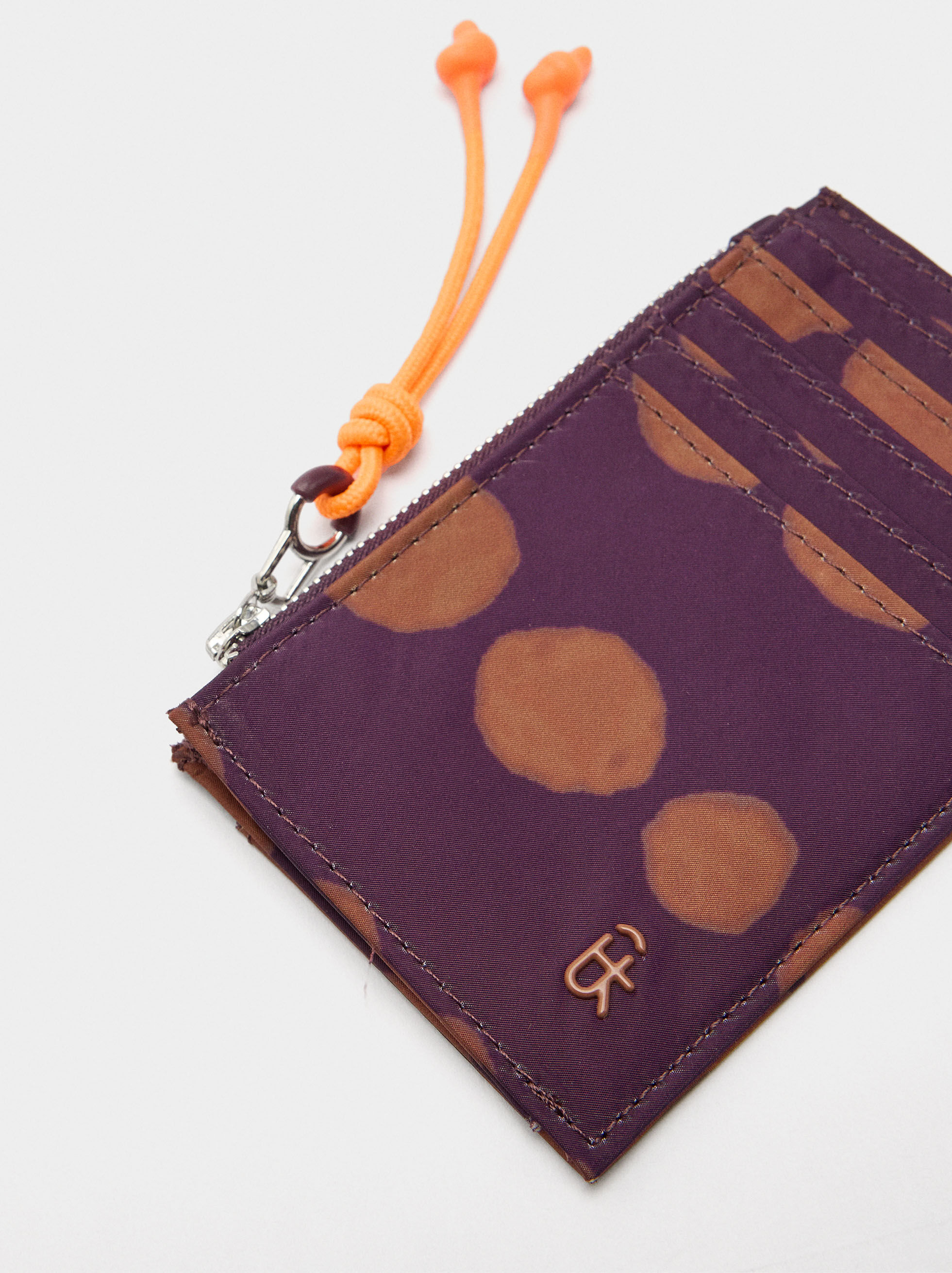 Porta carte di nylon con stampa circolare