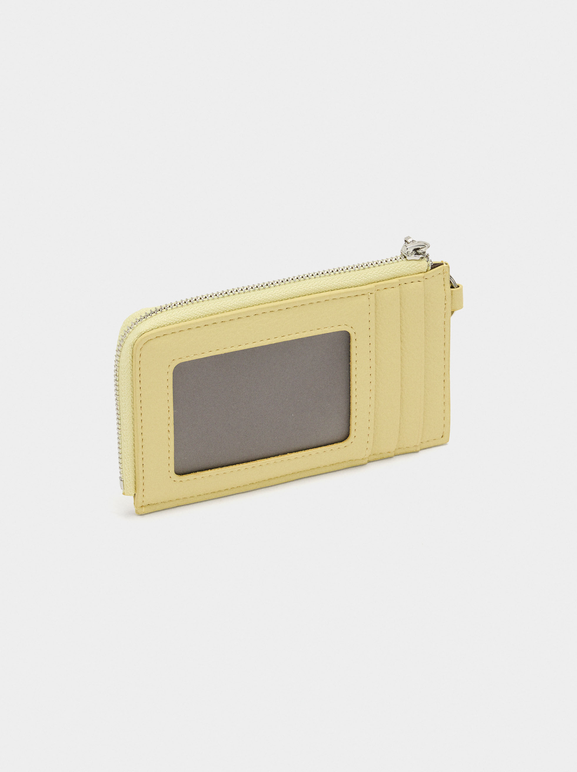 Porta carte con texture e cordoncino