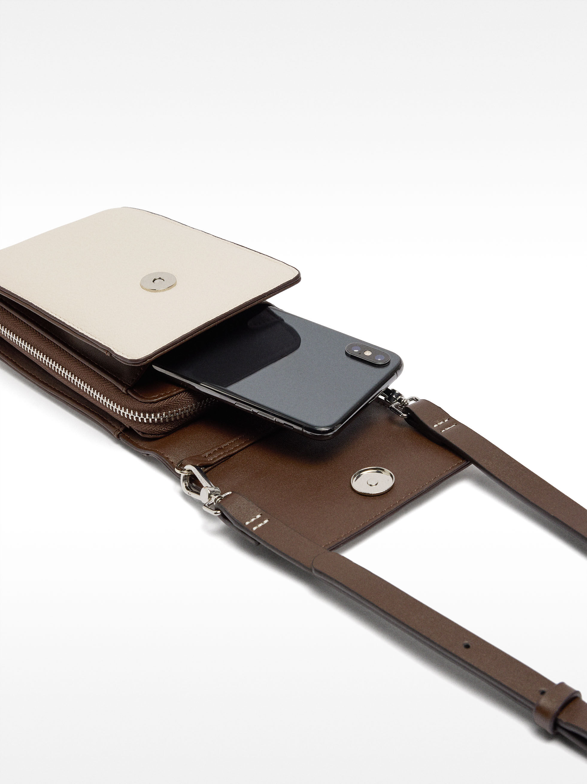 Borsa per telefono con chiusura a soffietto