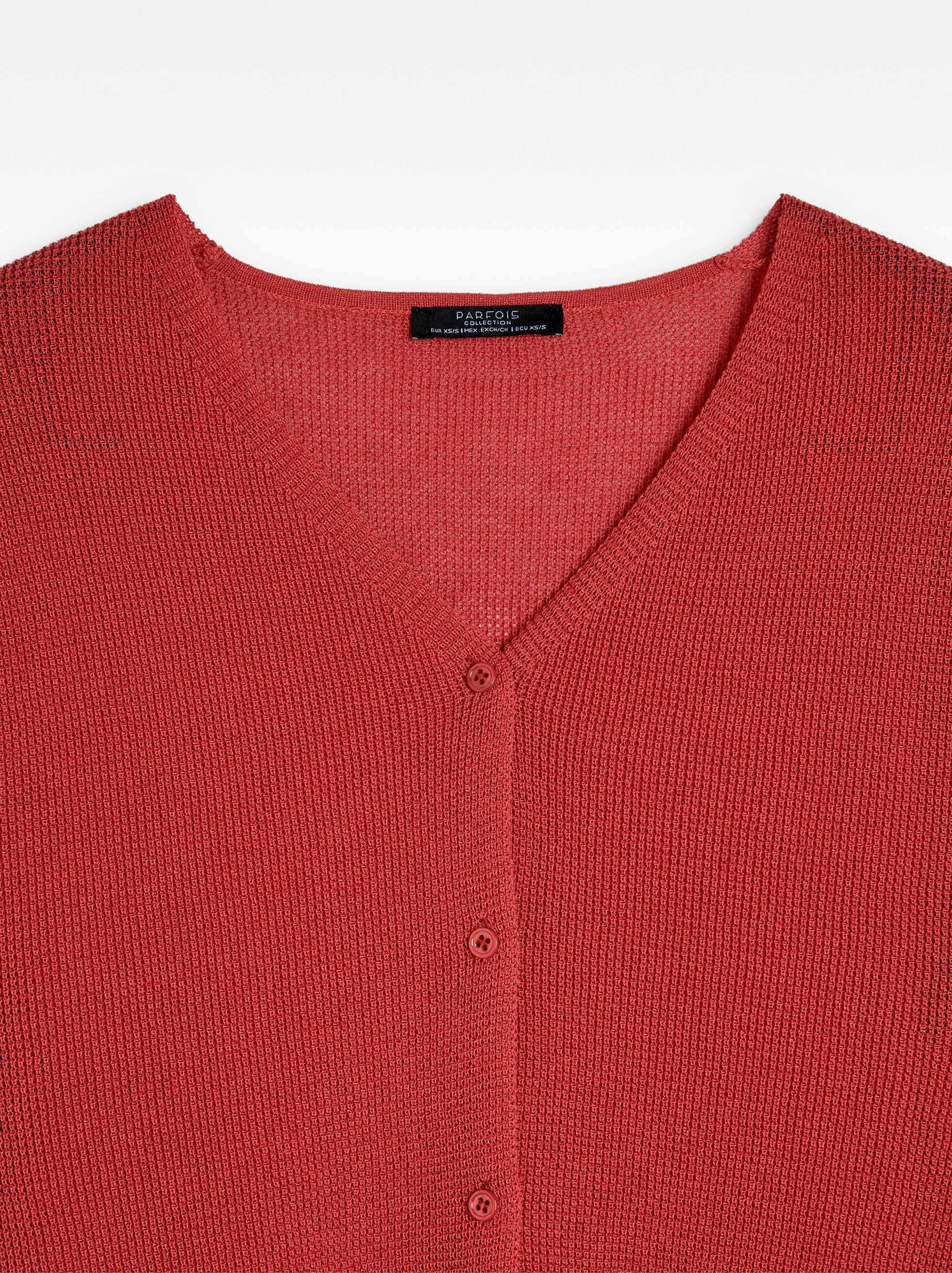 Cardigan in maglia manica corta