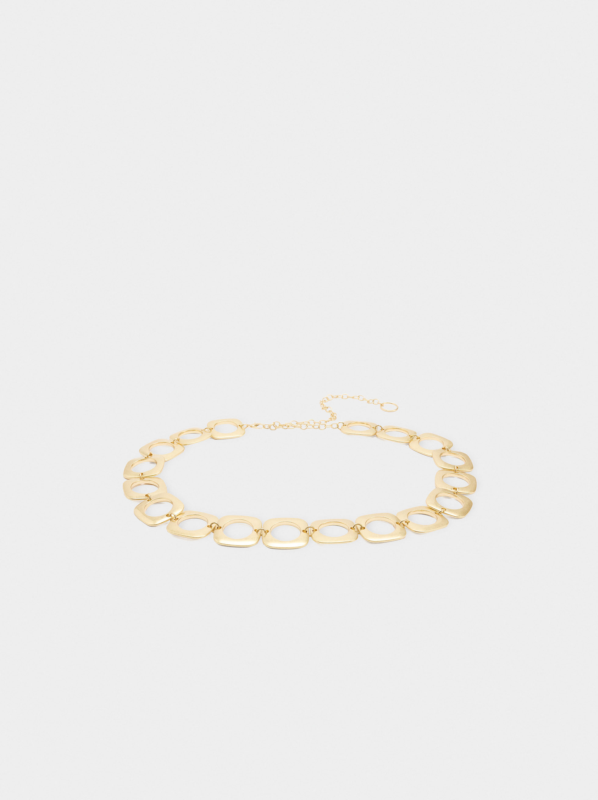 Cinturón metallico con anillos