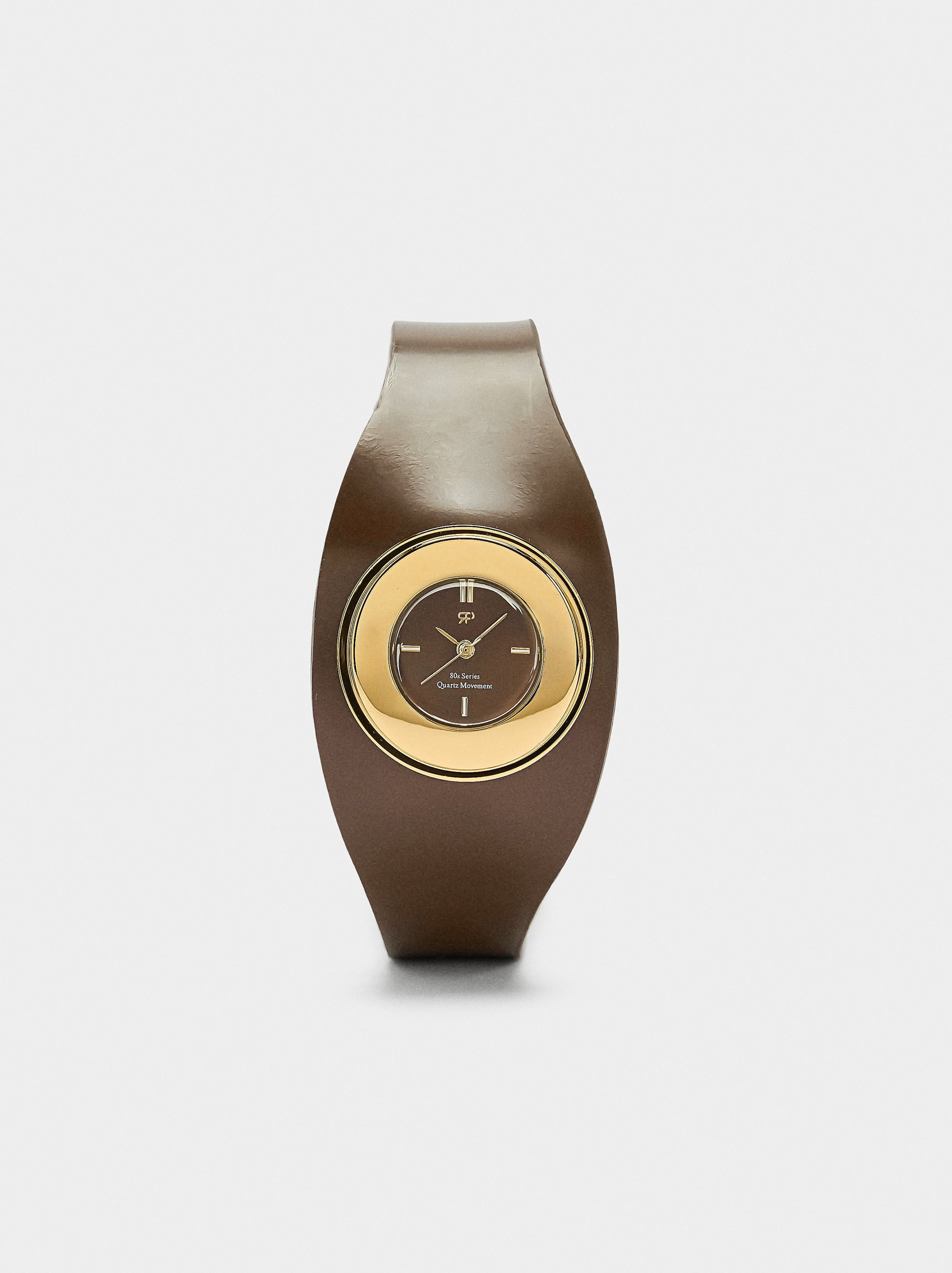 Orologio da polso largo effetto pelle