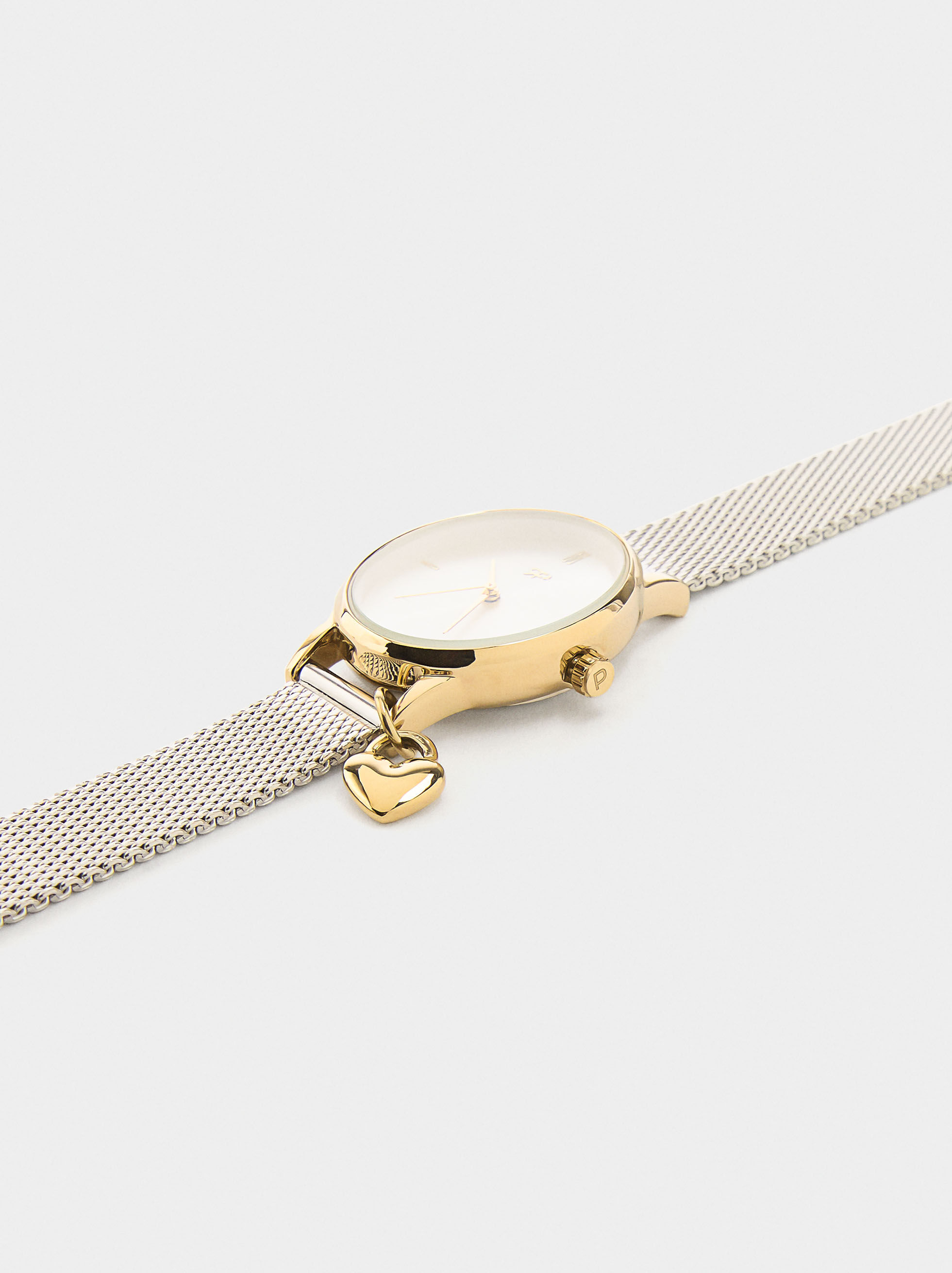 Orologio da polso in metallo con charm