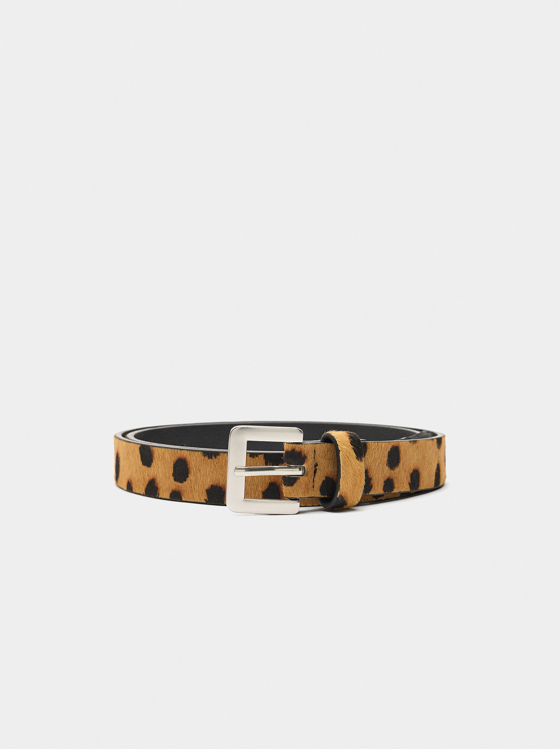 Cinturón in pelle con stampo animale