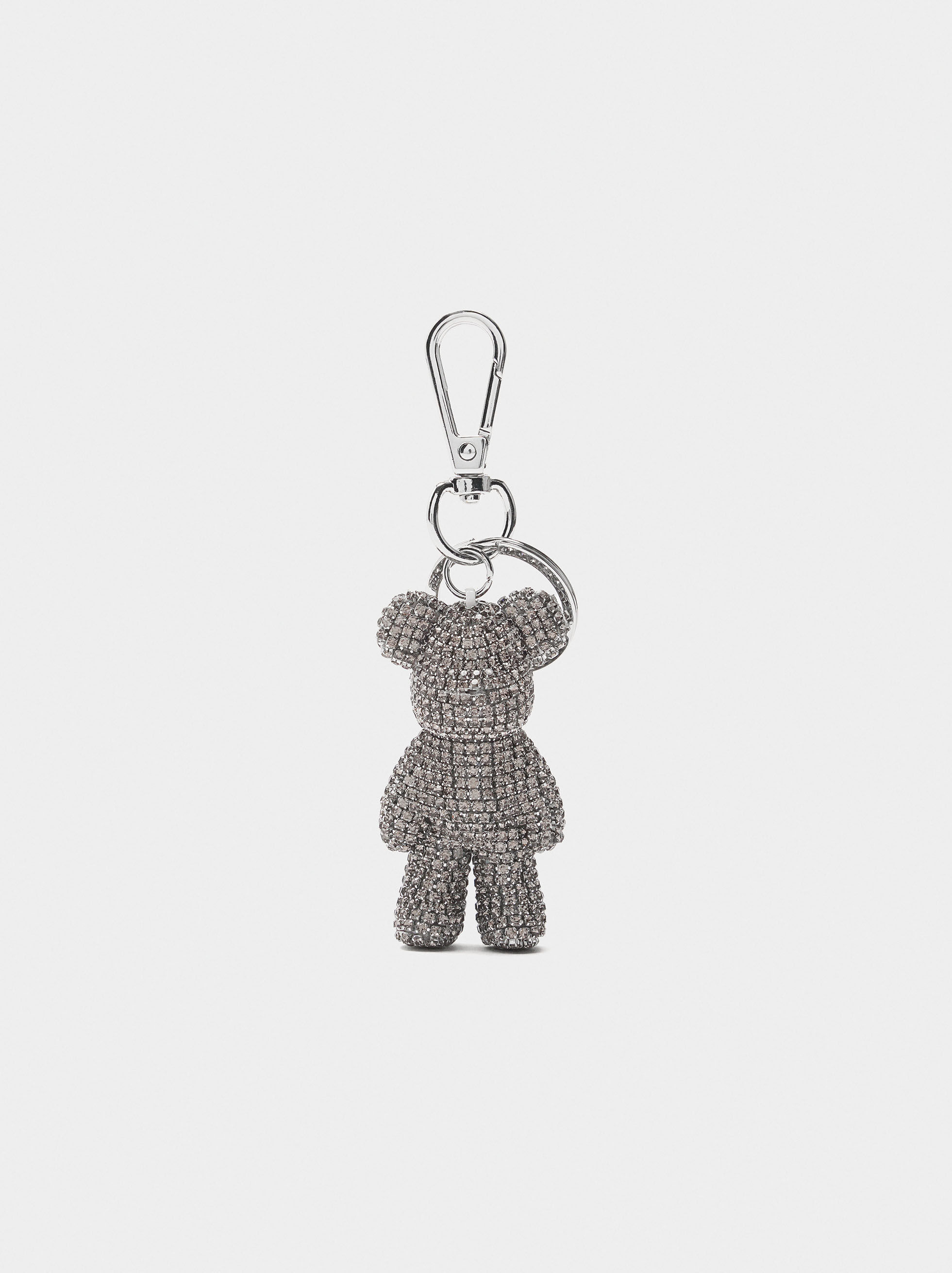 Portachiavi charm orso con brillantini