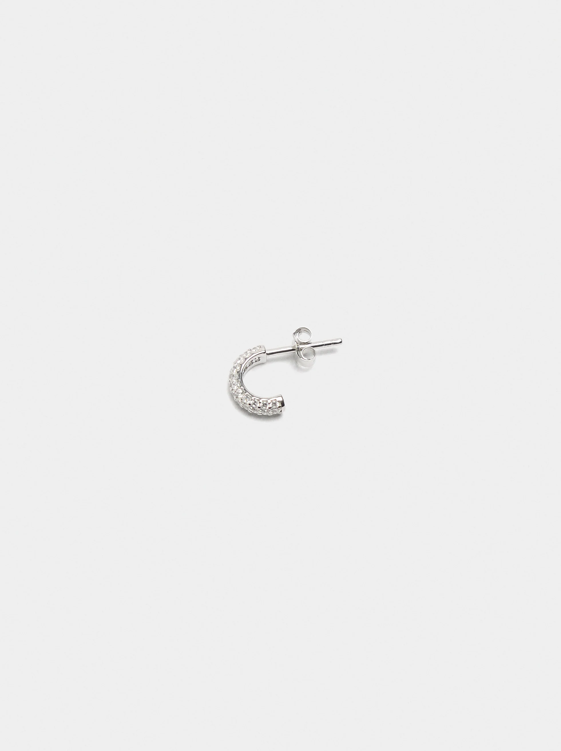 Anello singolo con zirconi - argento sterling 925