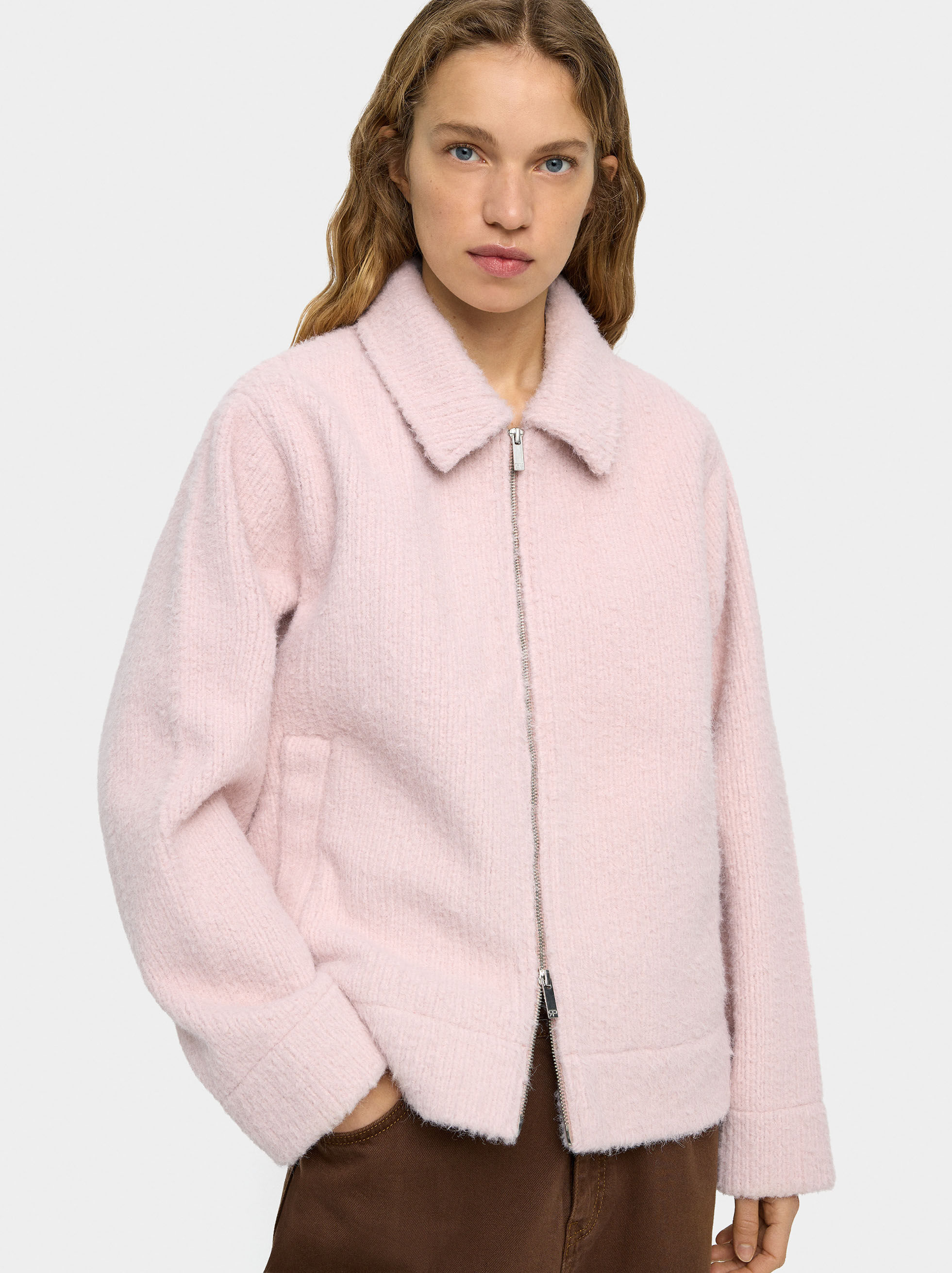 Giacca con texture rigata