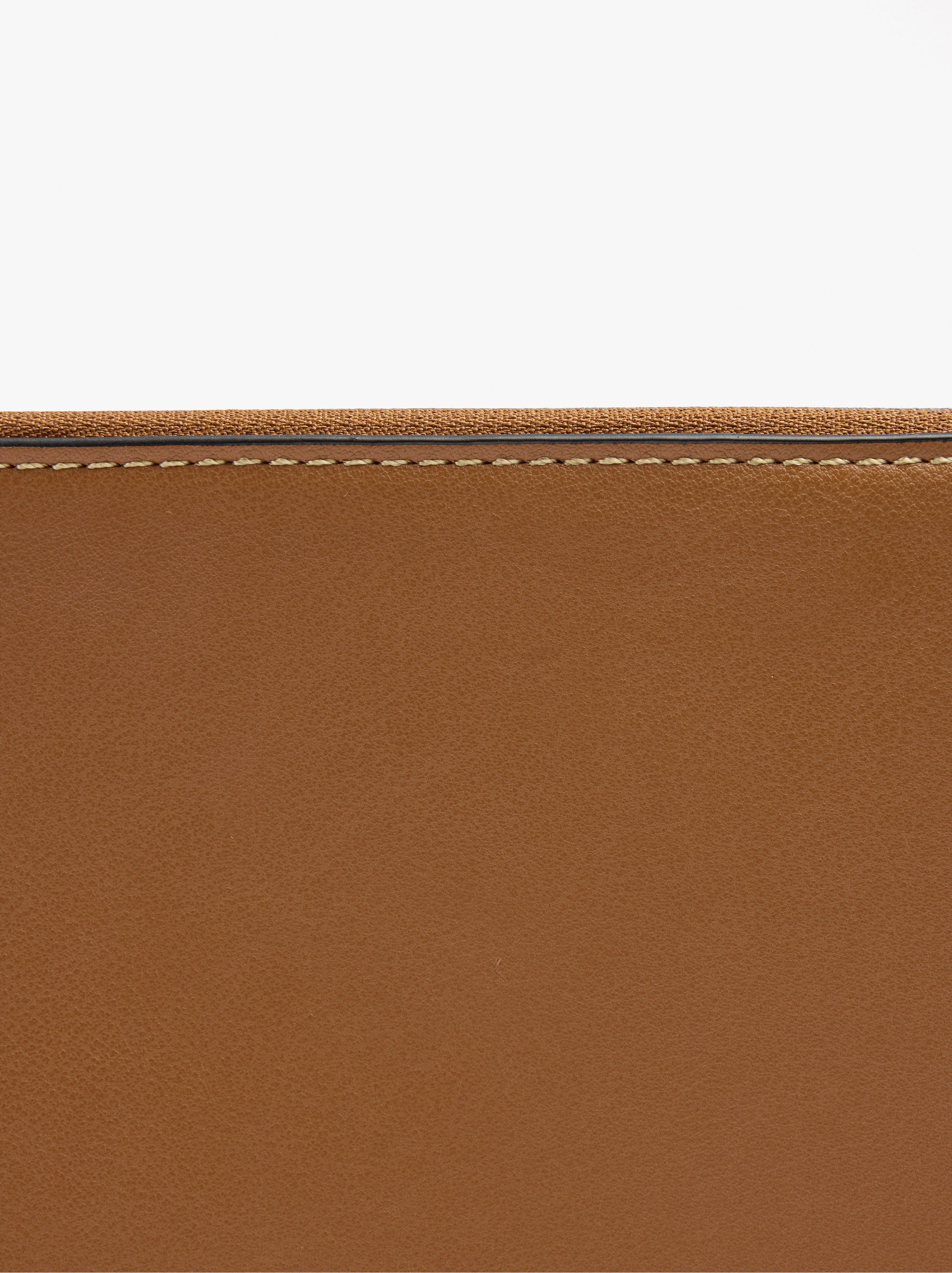 Borsa shopper liscia con tasca