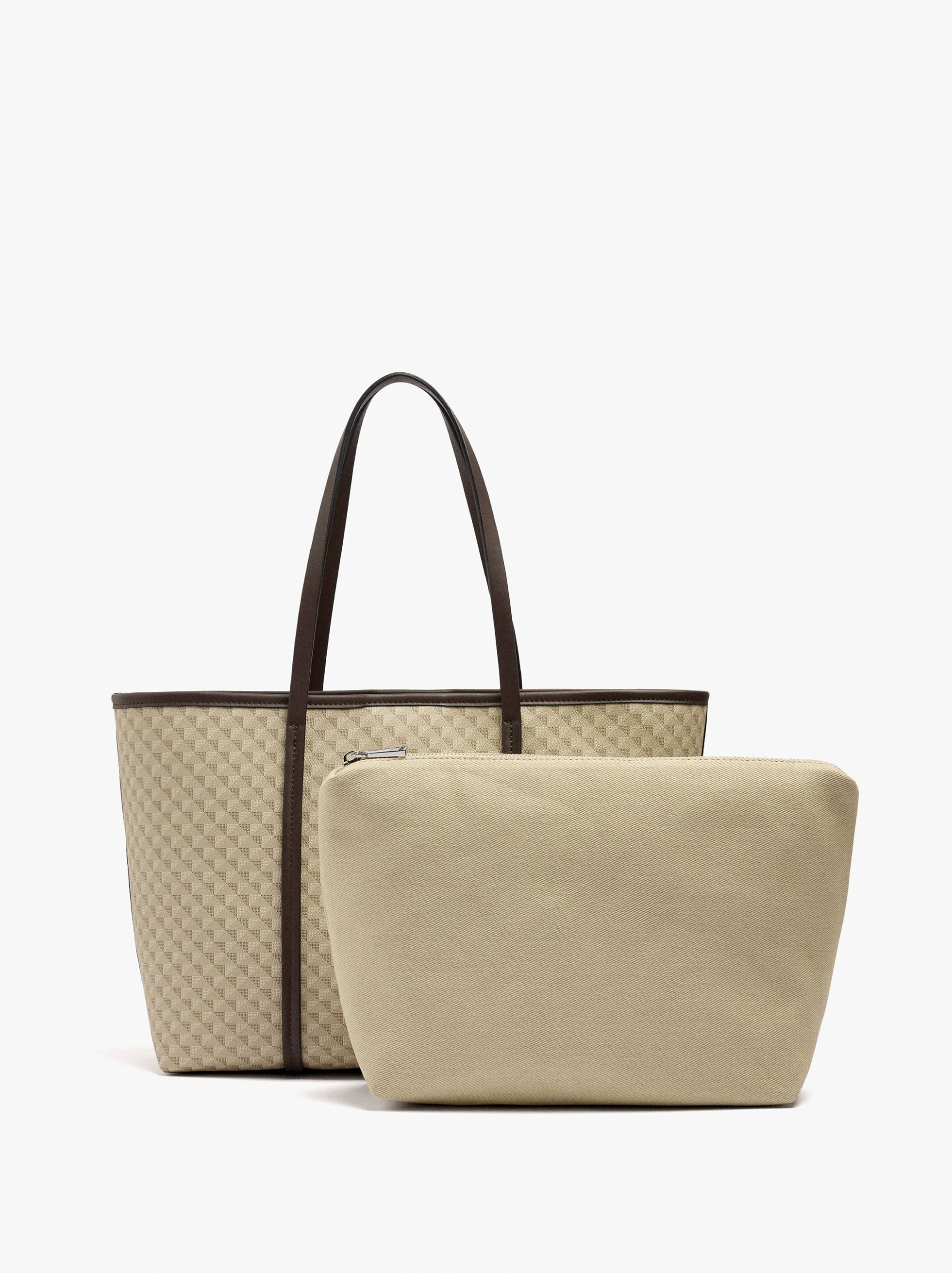 Borsa a tracolla stampata con borsa rimovibile