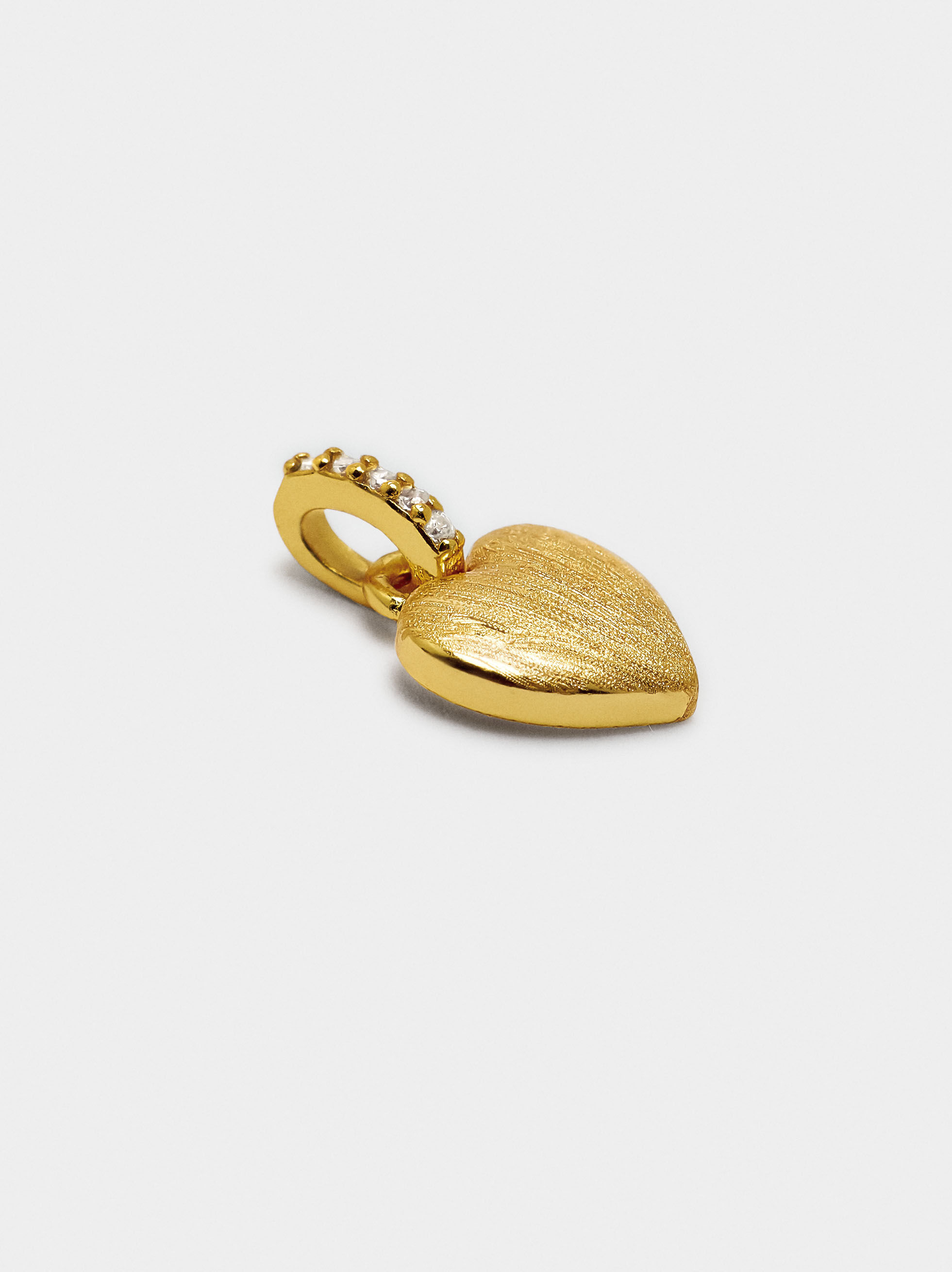 Charm cuore con zirconi - argento sterling 925