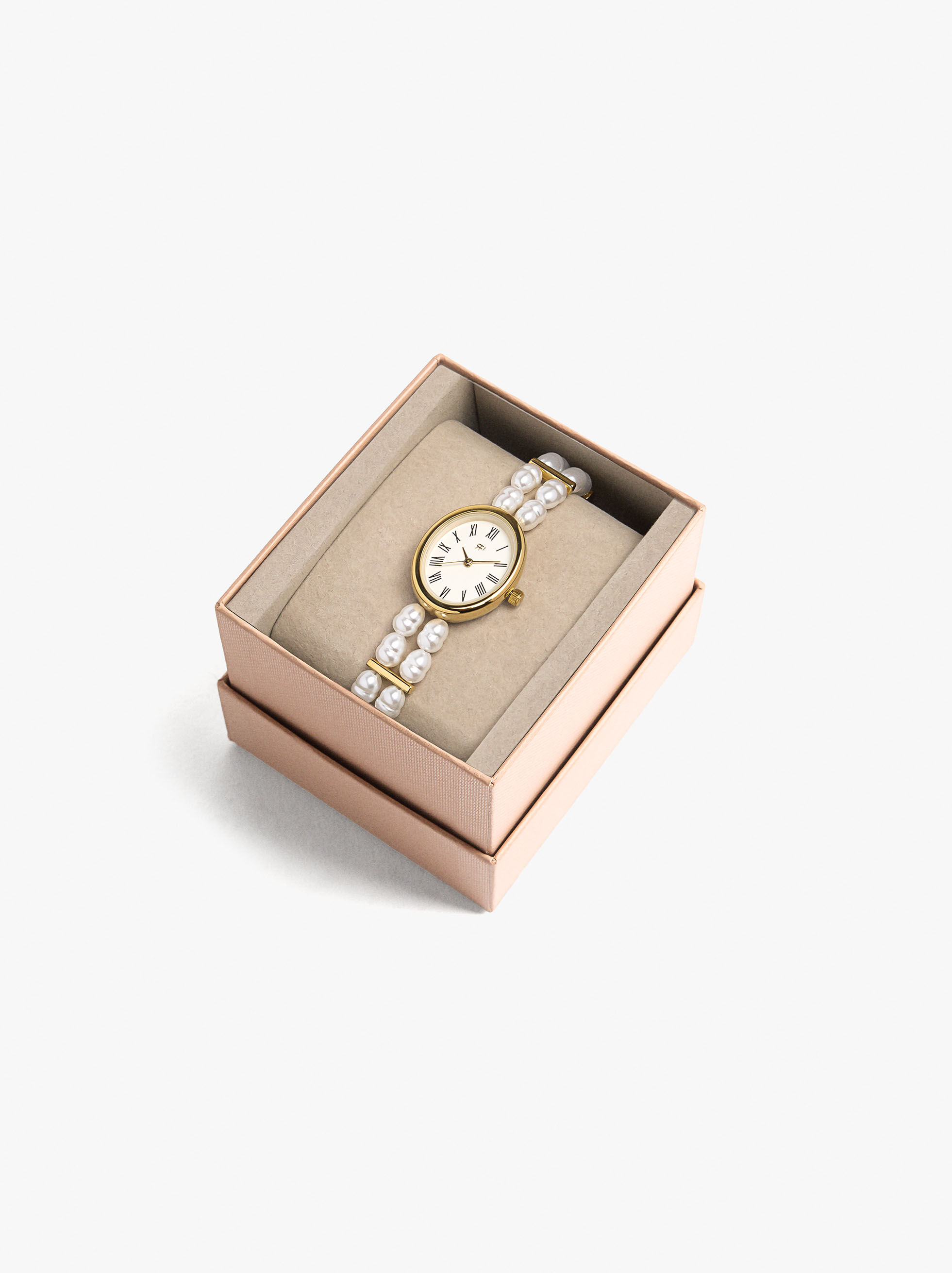 Orologio con cinturino multipiega in perle