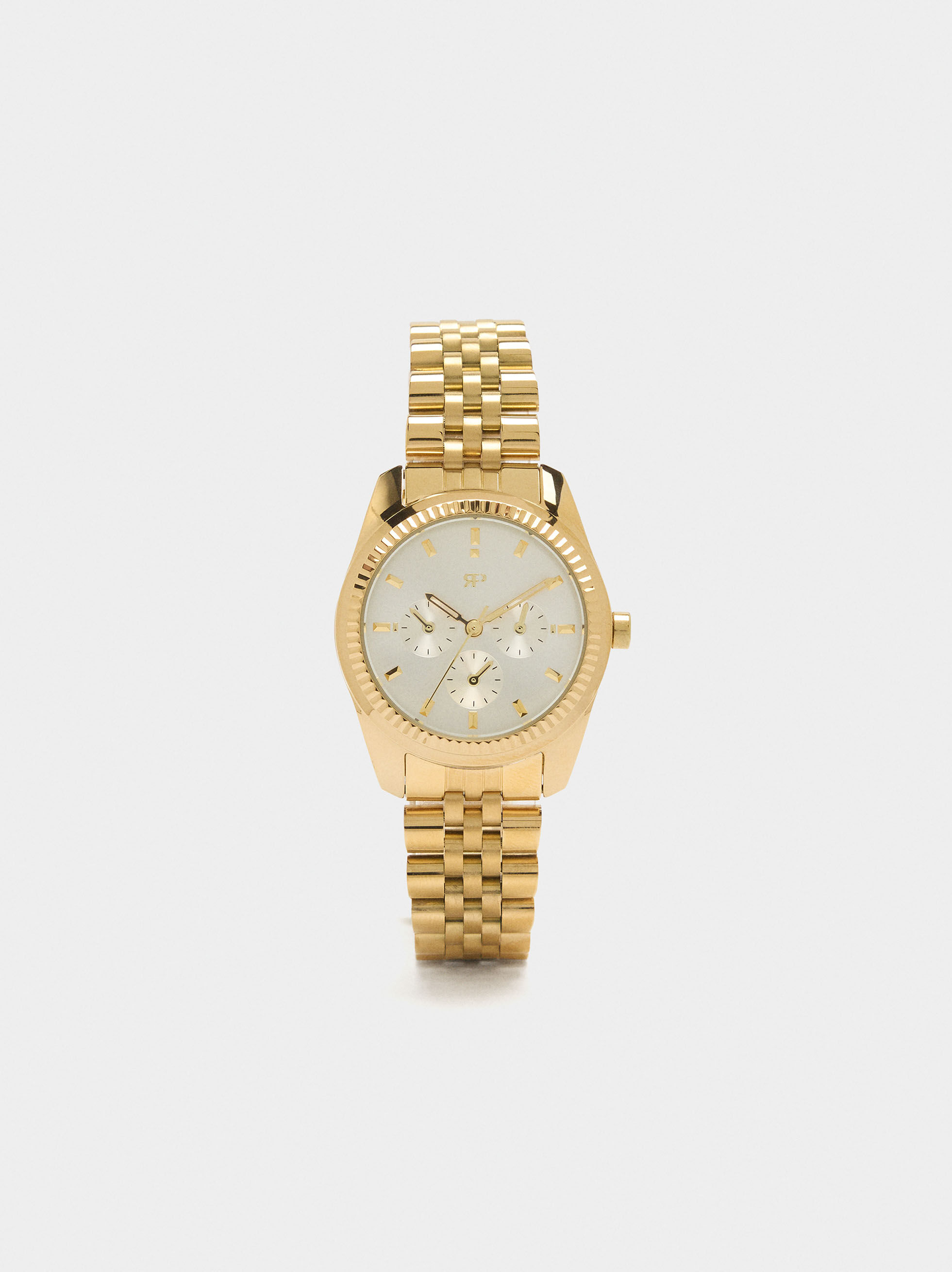 Orologio rotondo con cinturino in acciaio inossidabile