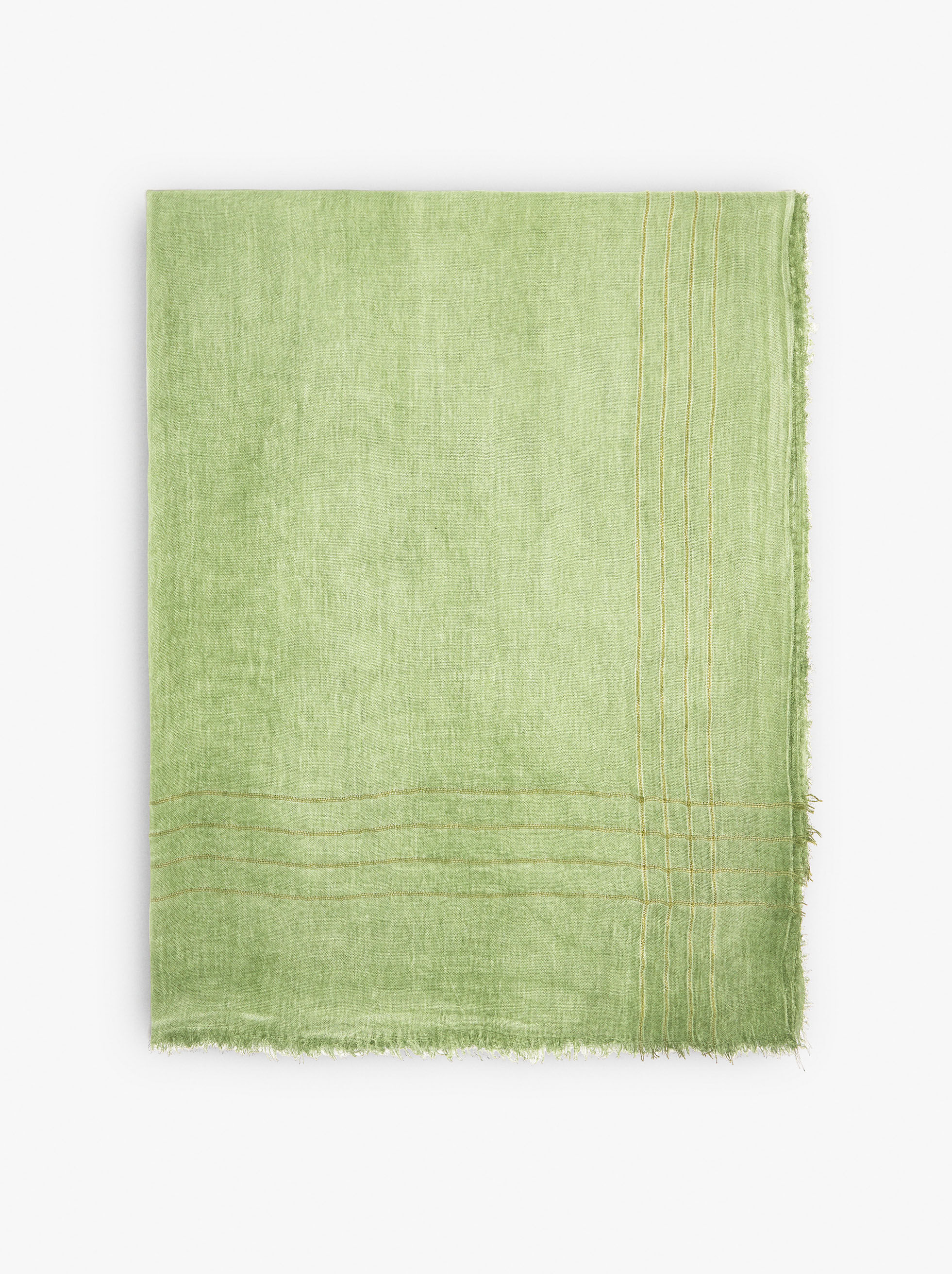 Pashmina con righe ricamate
