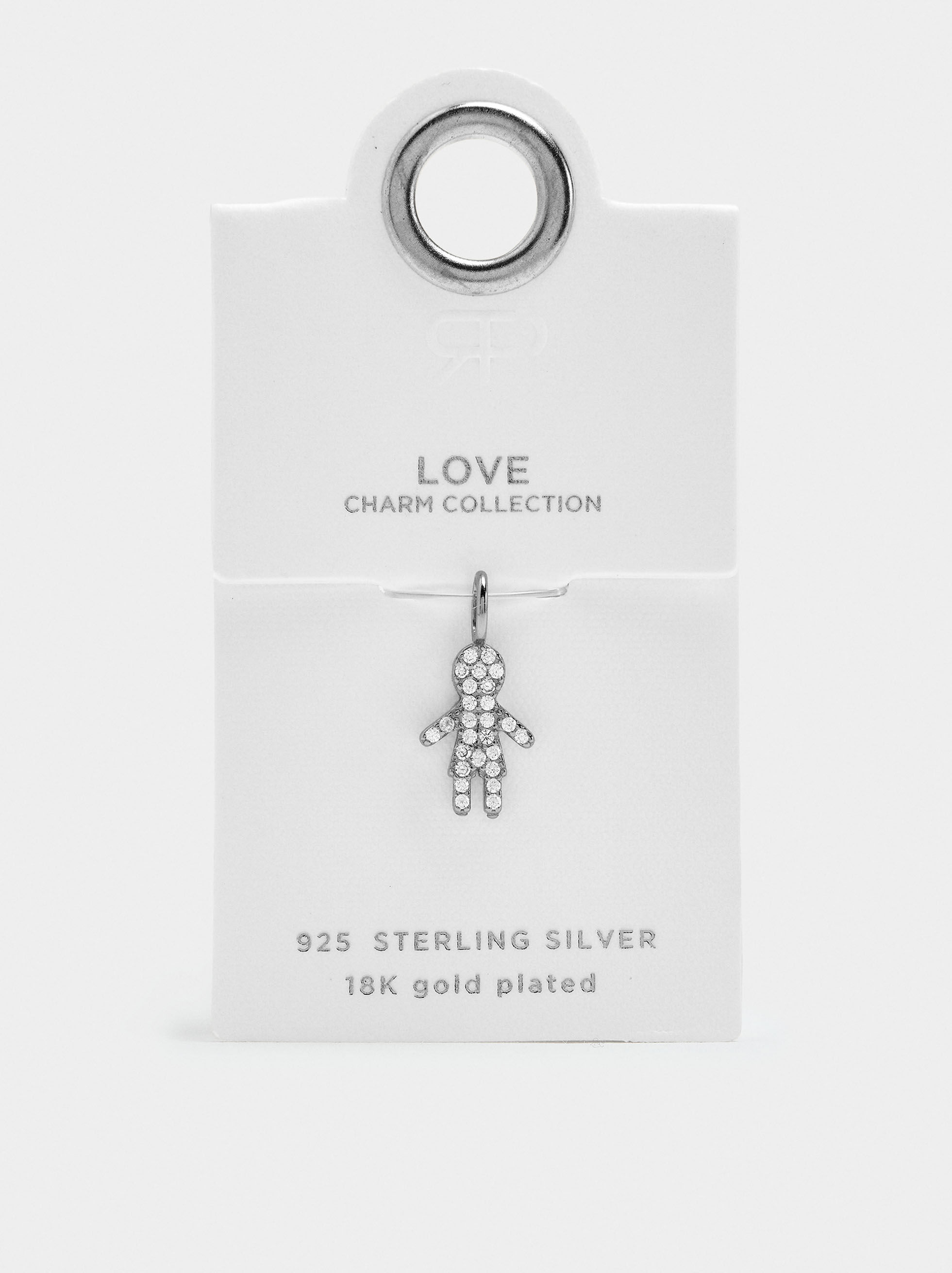 Charm bambino con zirconi - argento sterling 925