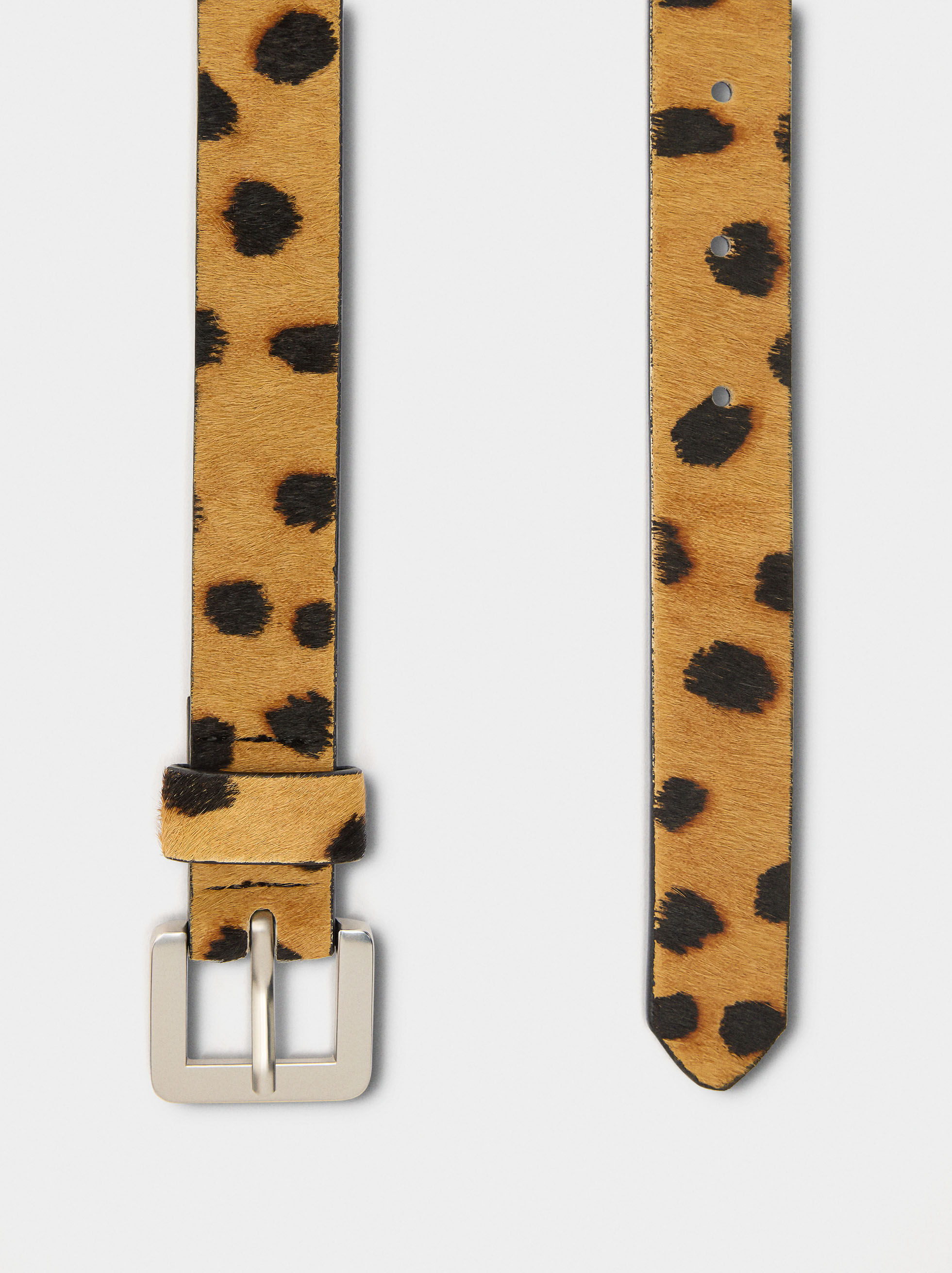 Cinturón in pelle con stampo animale
