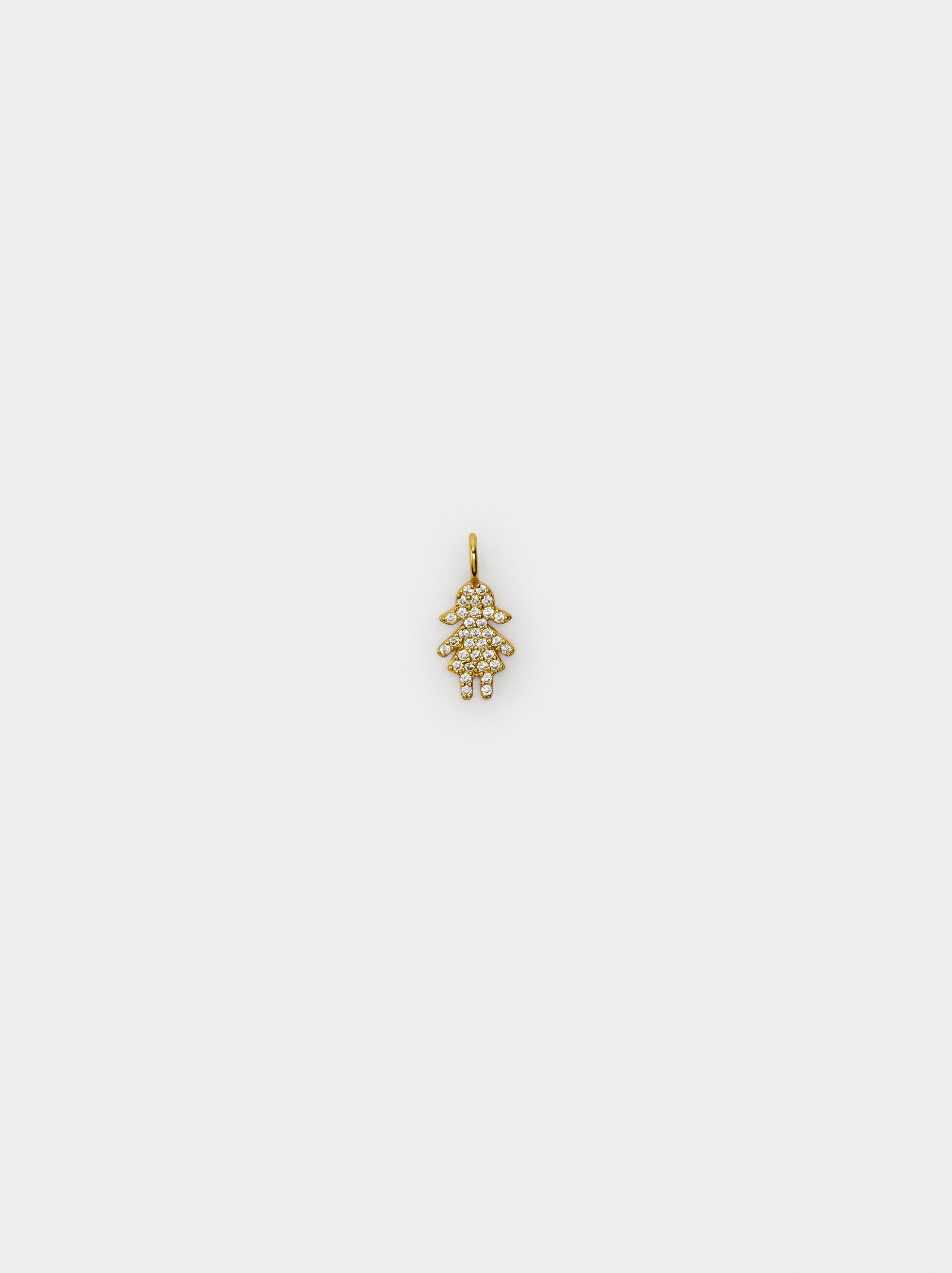 Charm bambina con zirconi - argento sterling 925