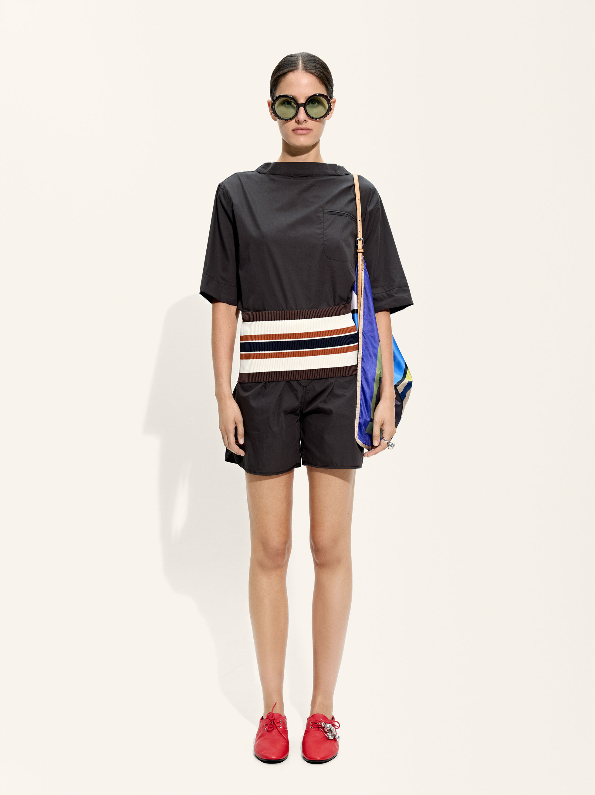 Cintura in maglia a righe