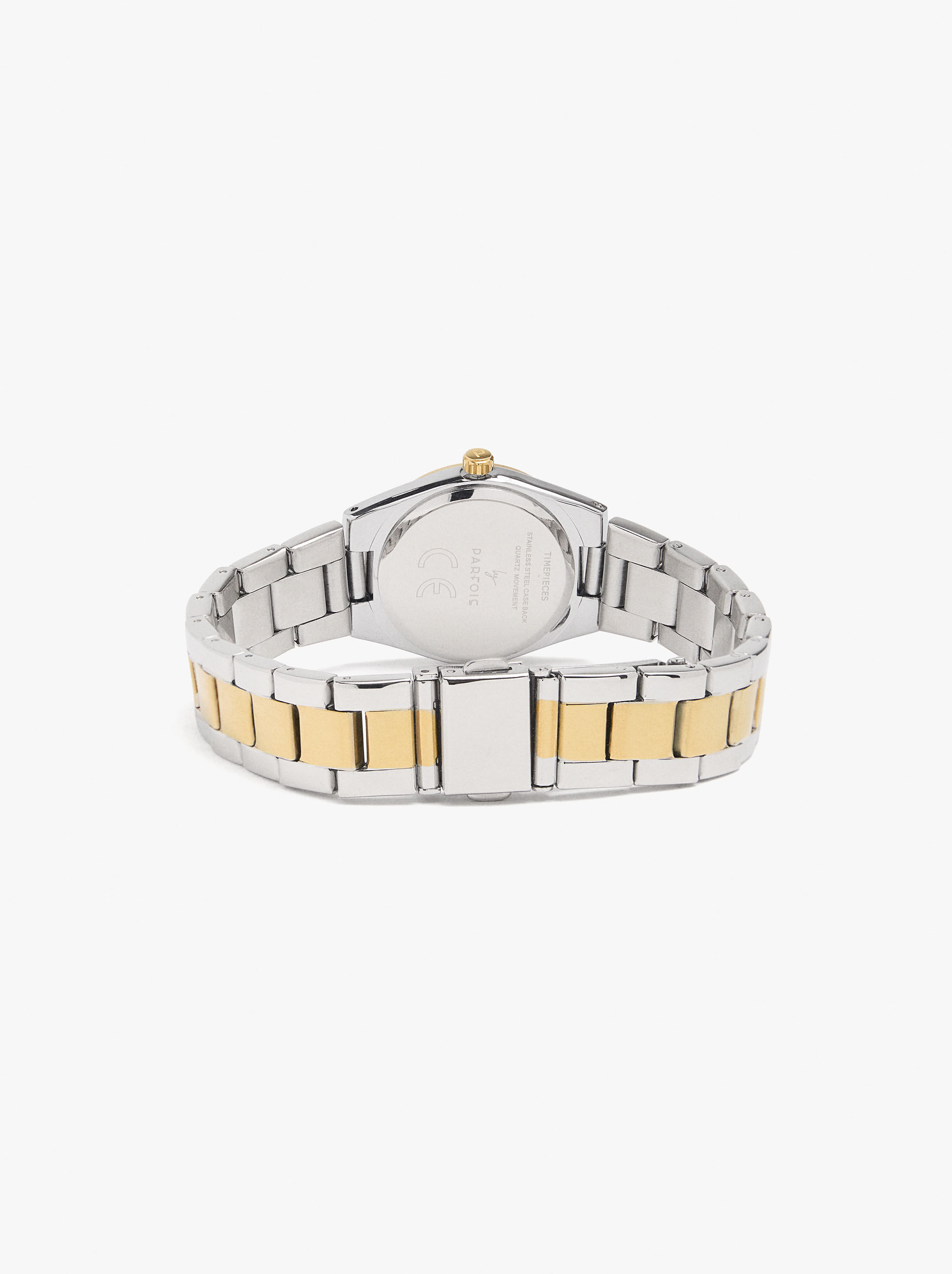 Orologio bicolor cinturino in acciaio inossidabile