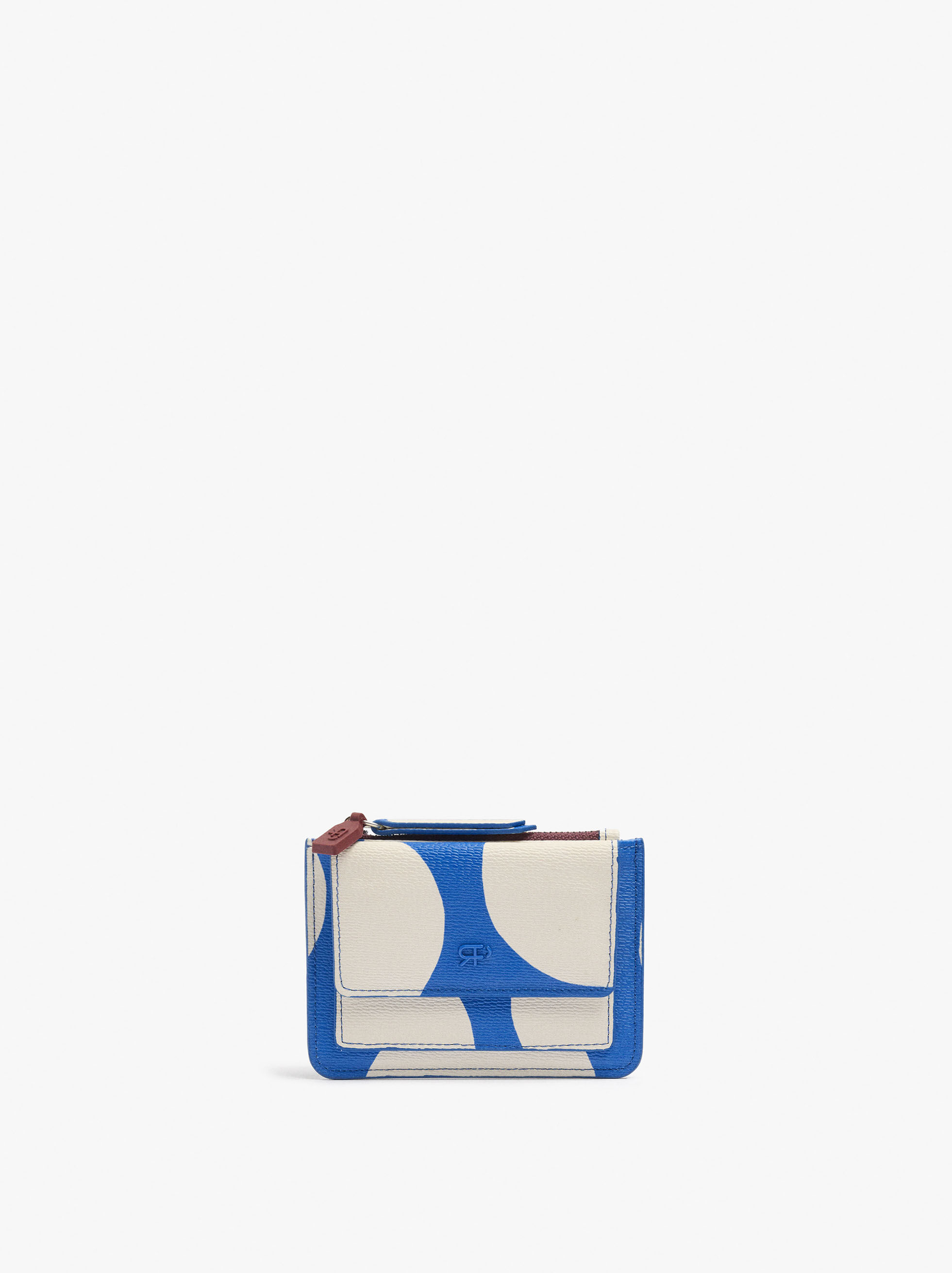 Porta carte con texture e stampato