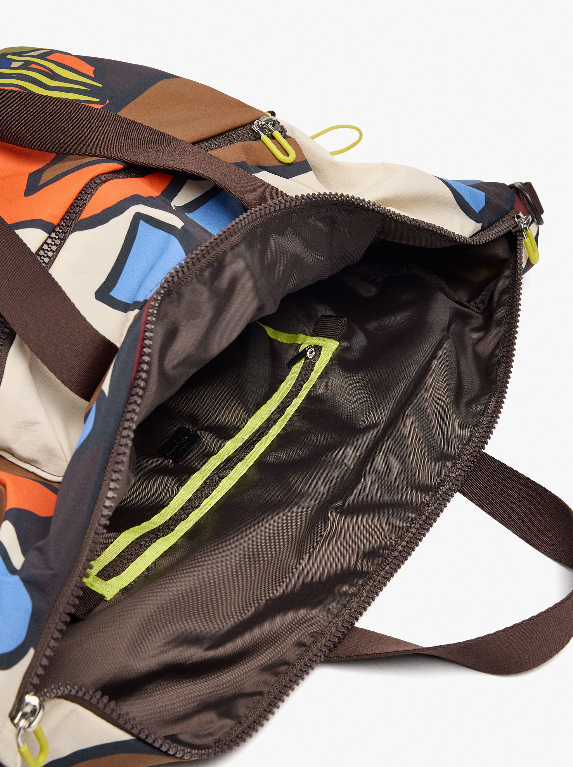 Borsa sport in nylon con stampa