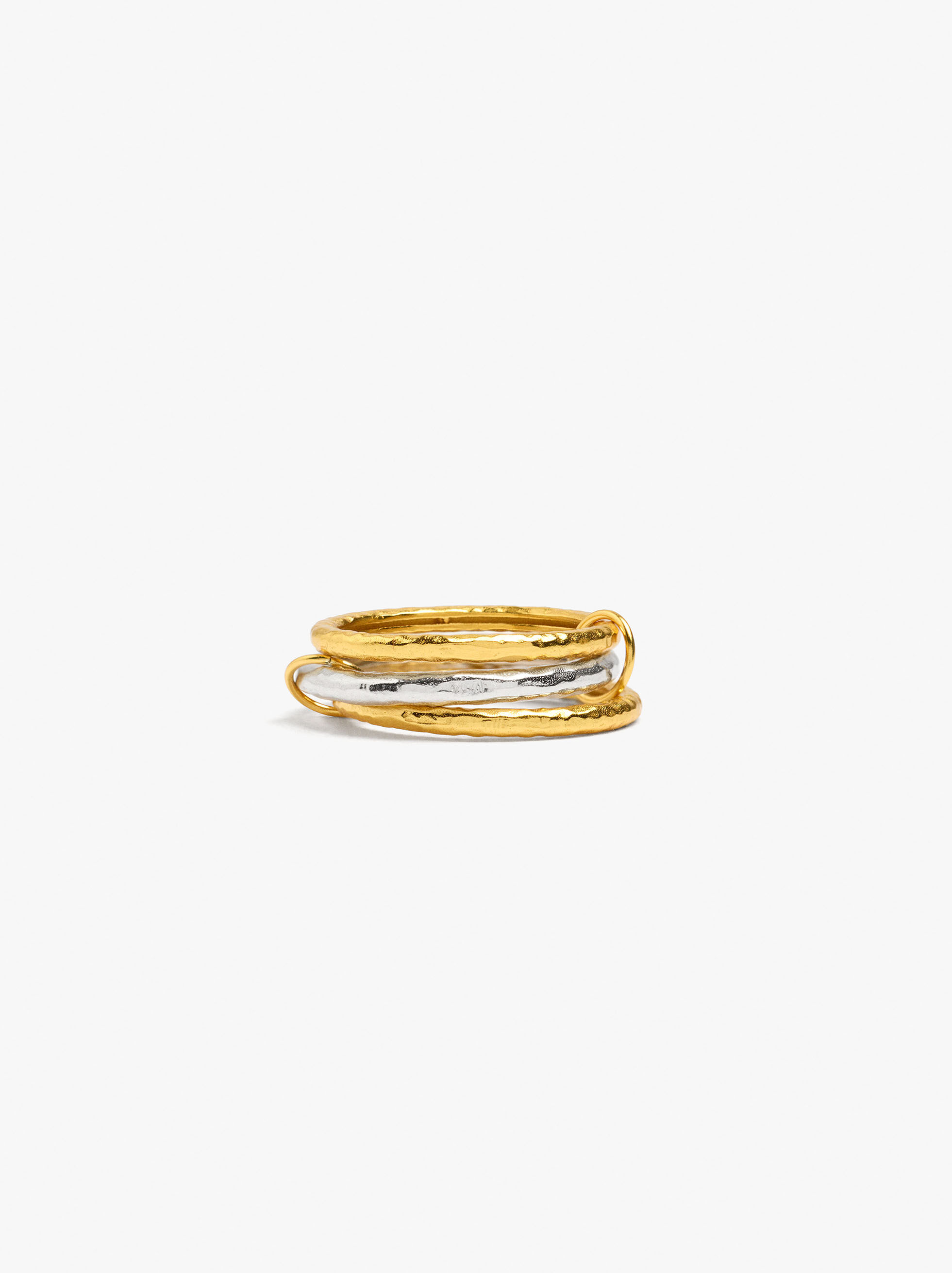 Anello multiplo bicolor - argento 925