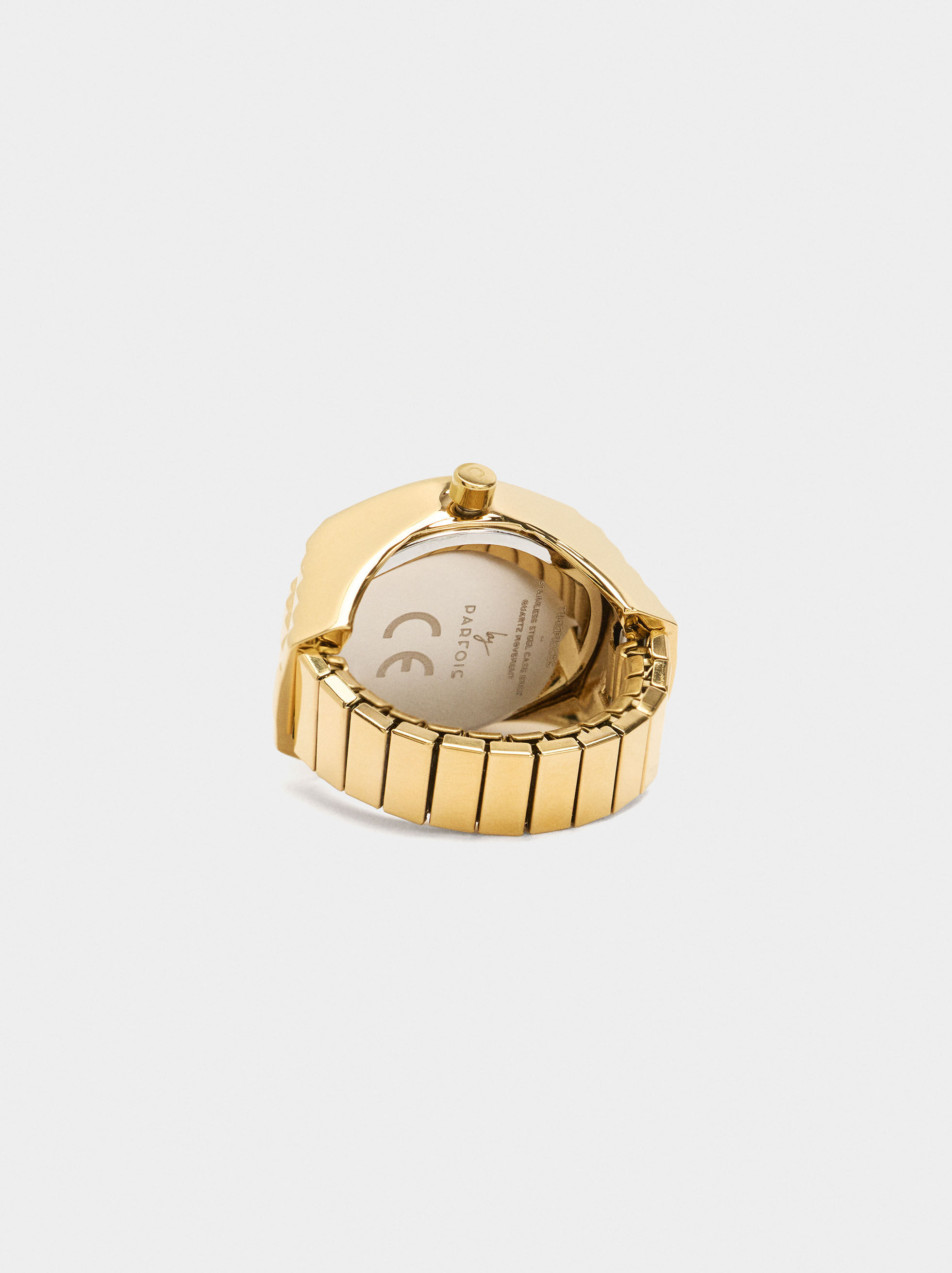 Orologio con cinturino in acciaio dorato