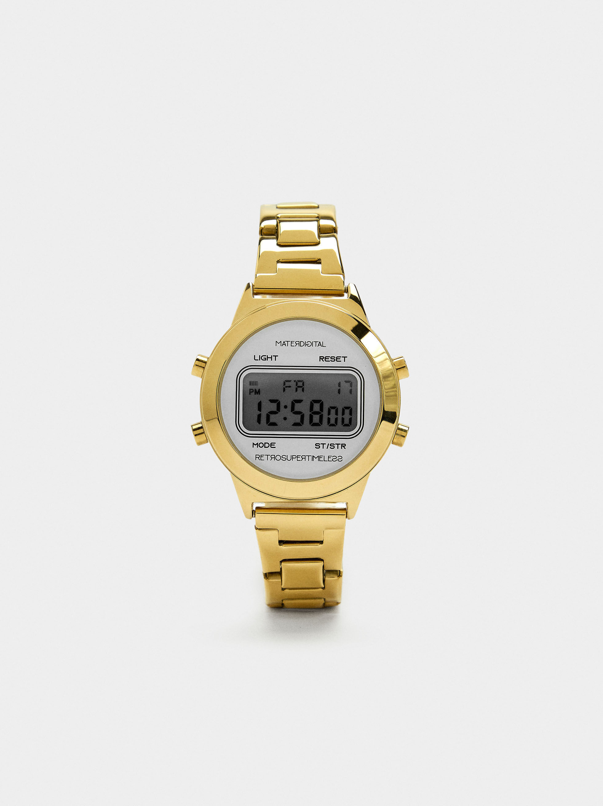 Orologio digitale con cinturino in acciaio inossidabile