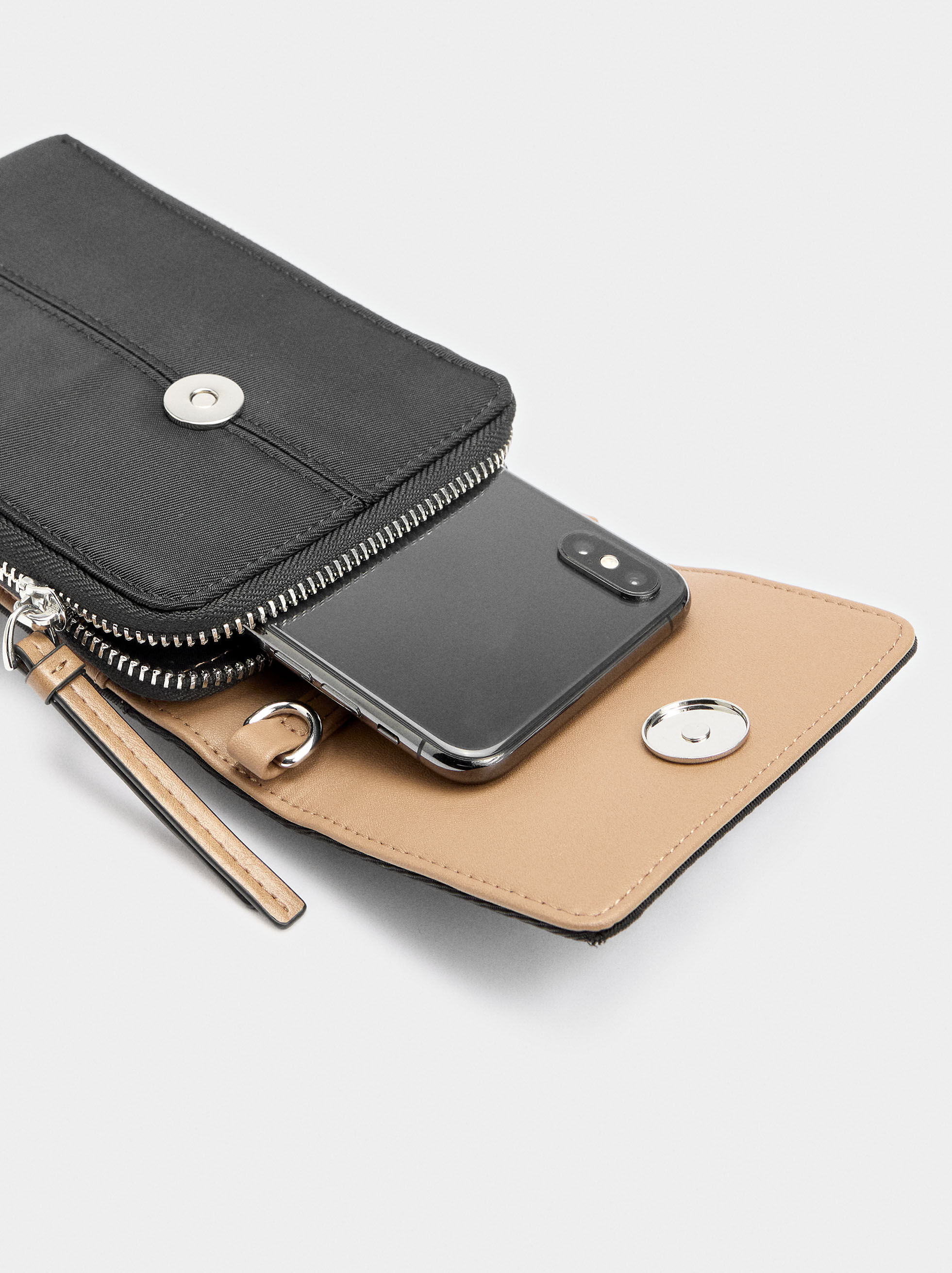 Borsa per telefono in effetto nylon