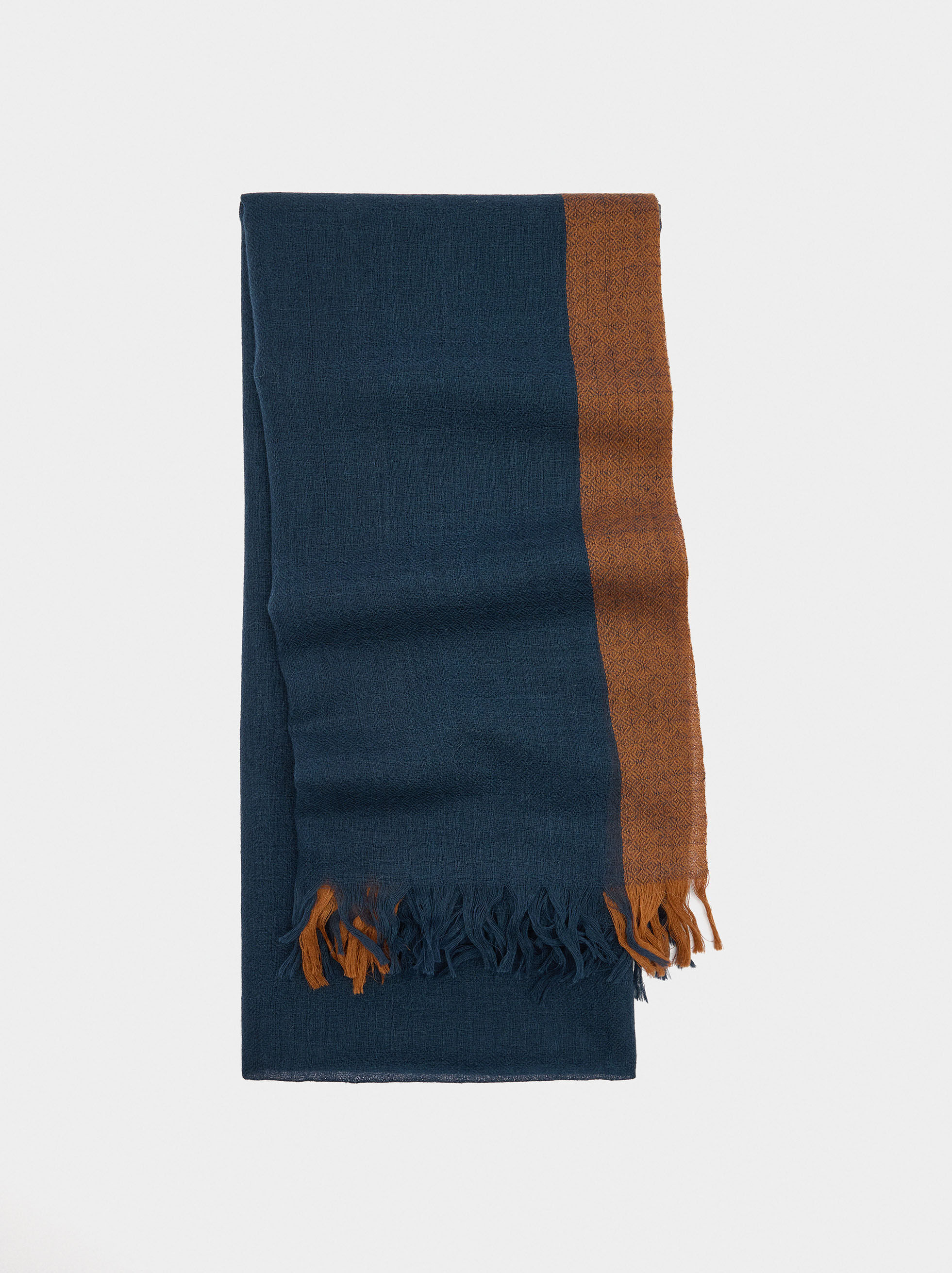 Pashmina con righe 100% lana