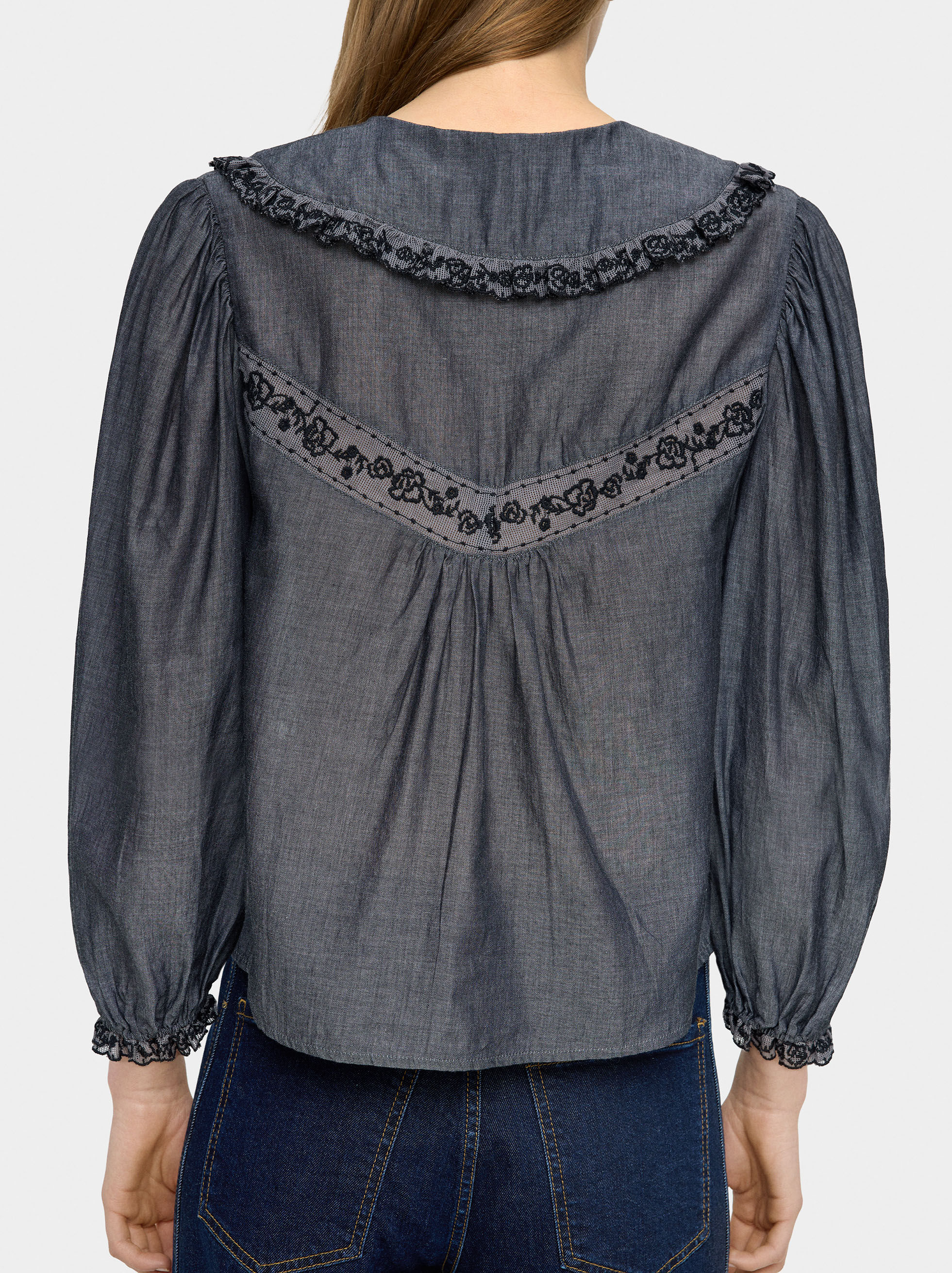 Blusa con ricami 100% cotone