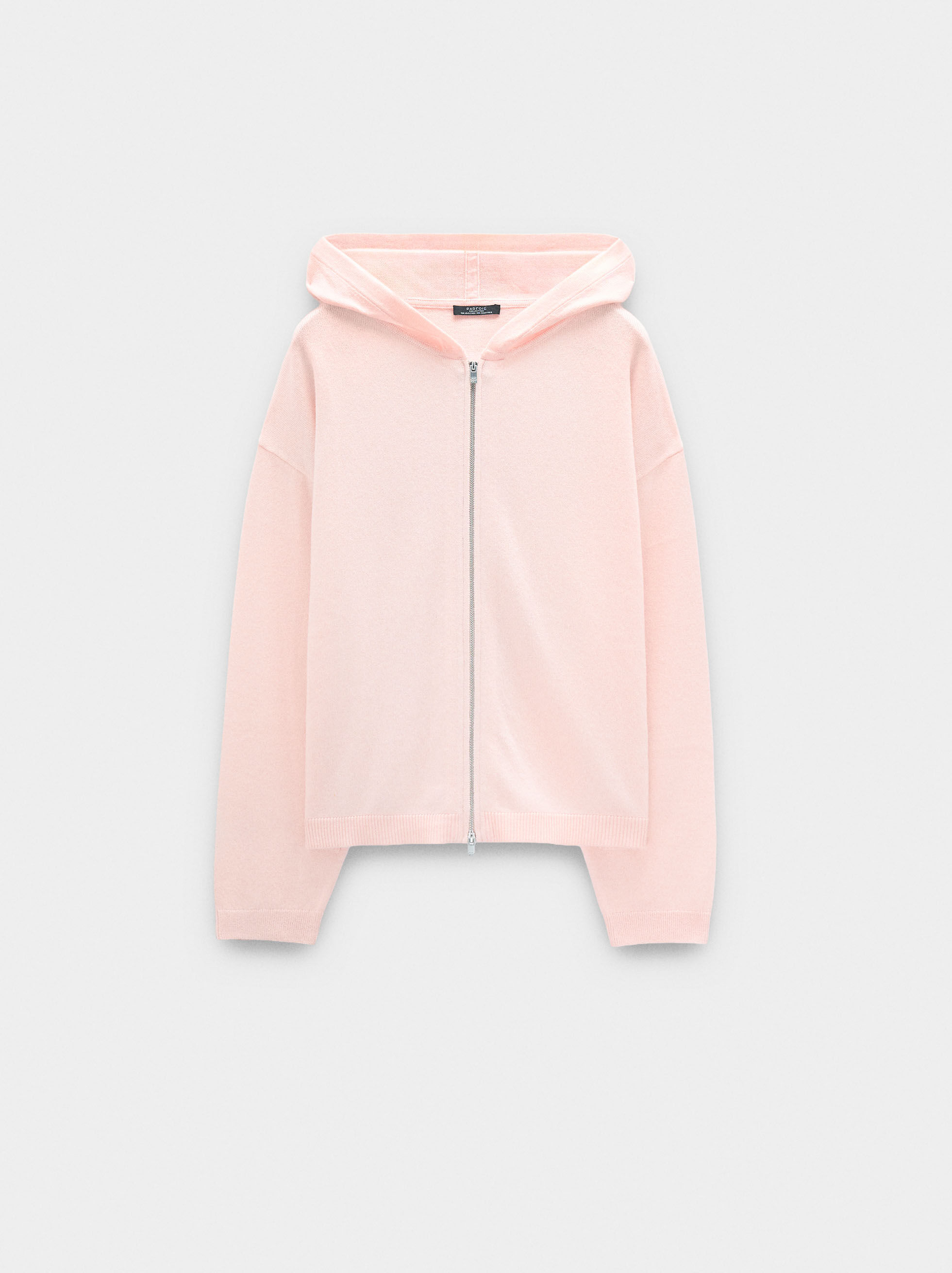Cardigan in maglia con cappuccio