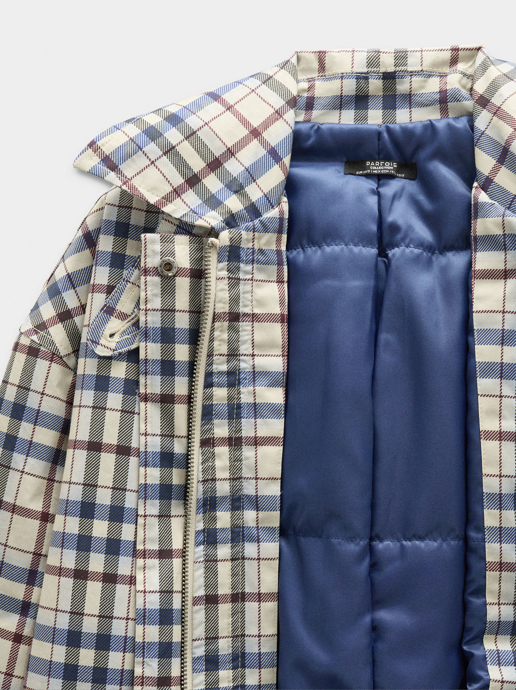 Parka in cotone a quadri