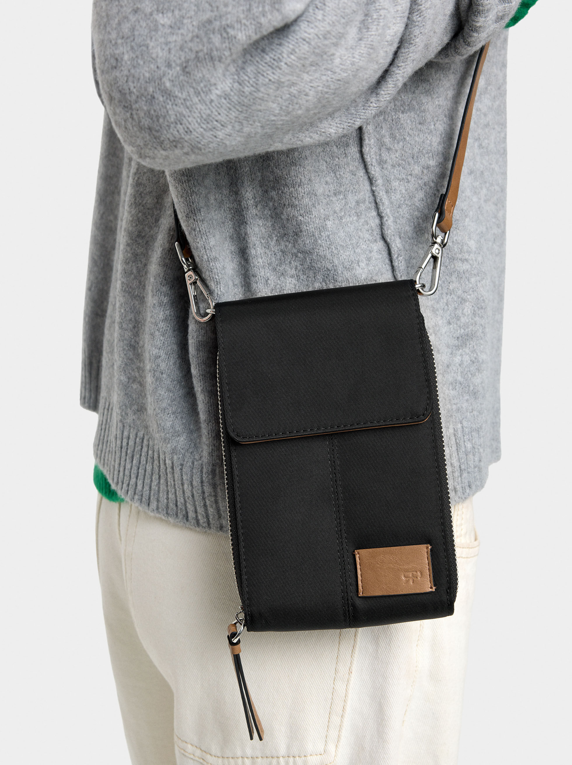 Borsa per telefono in effetto nylon