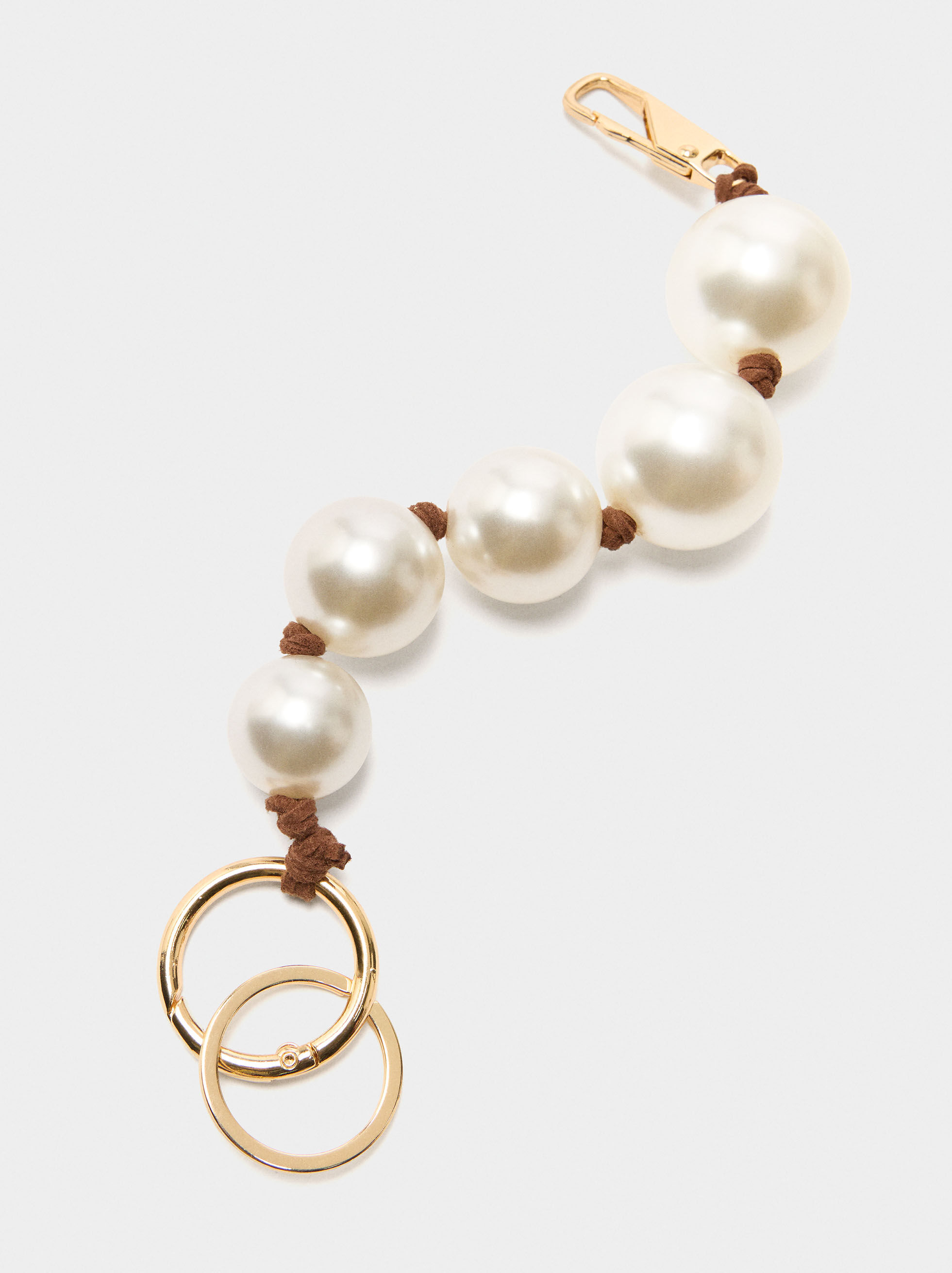 Portachiavi charm con perle
