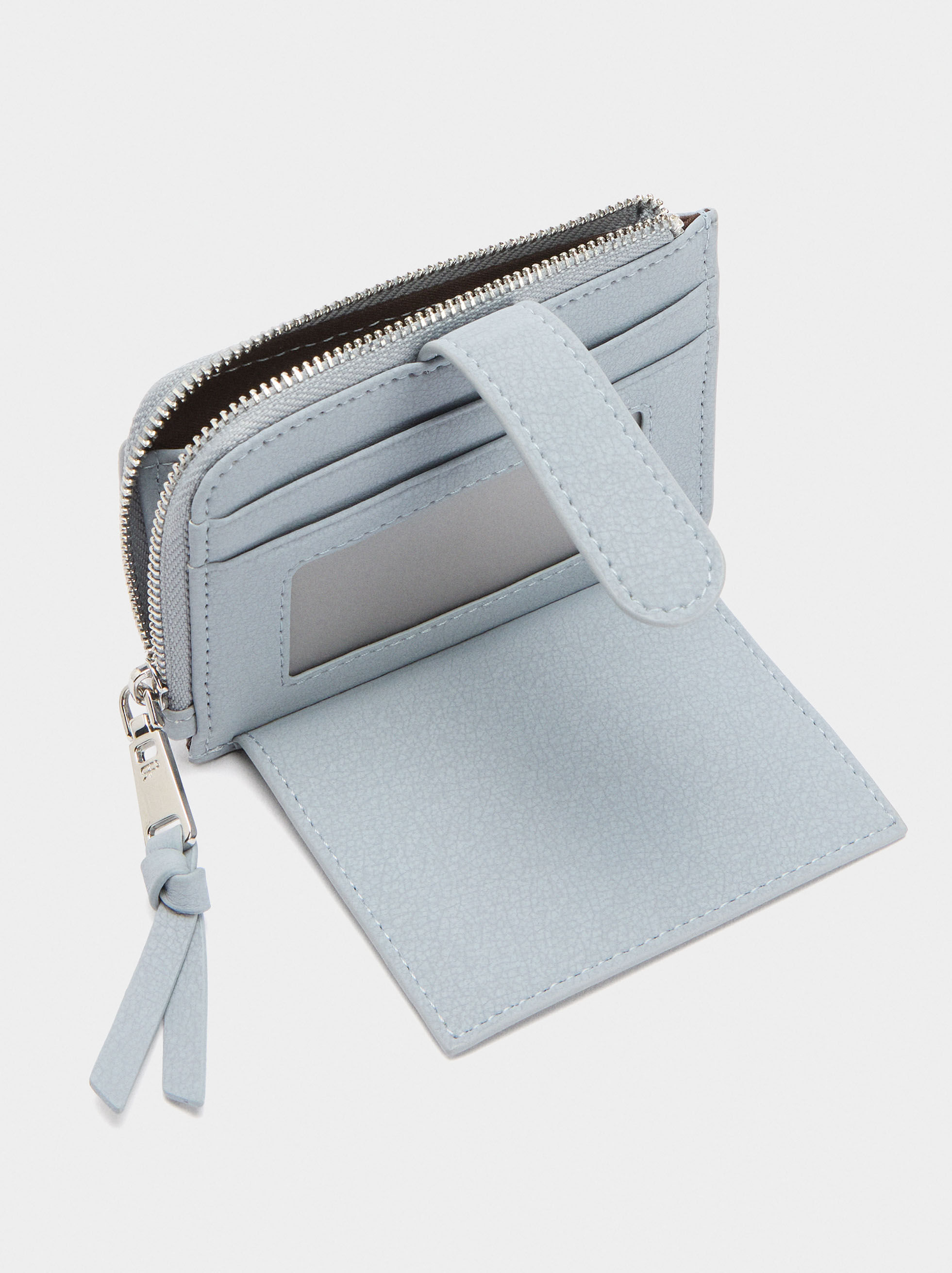Porta carte con texture e apertura