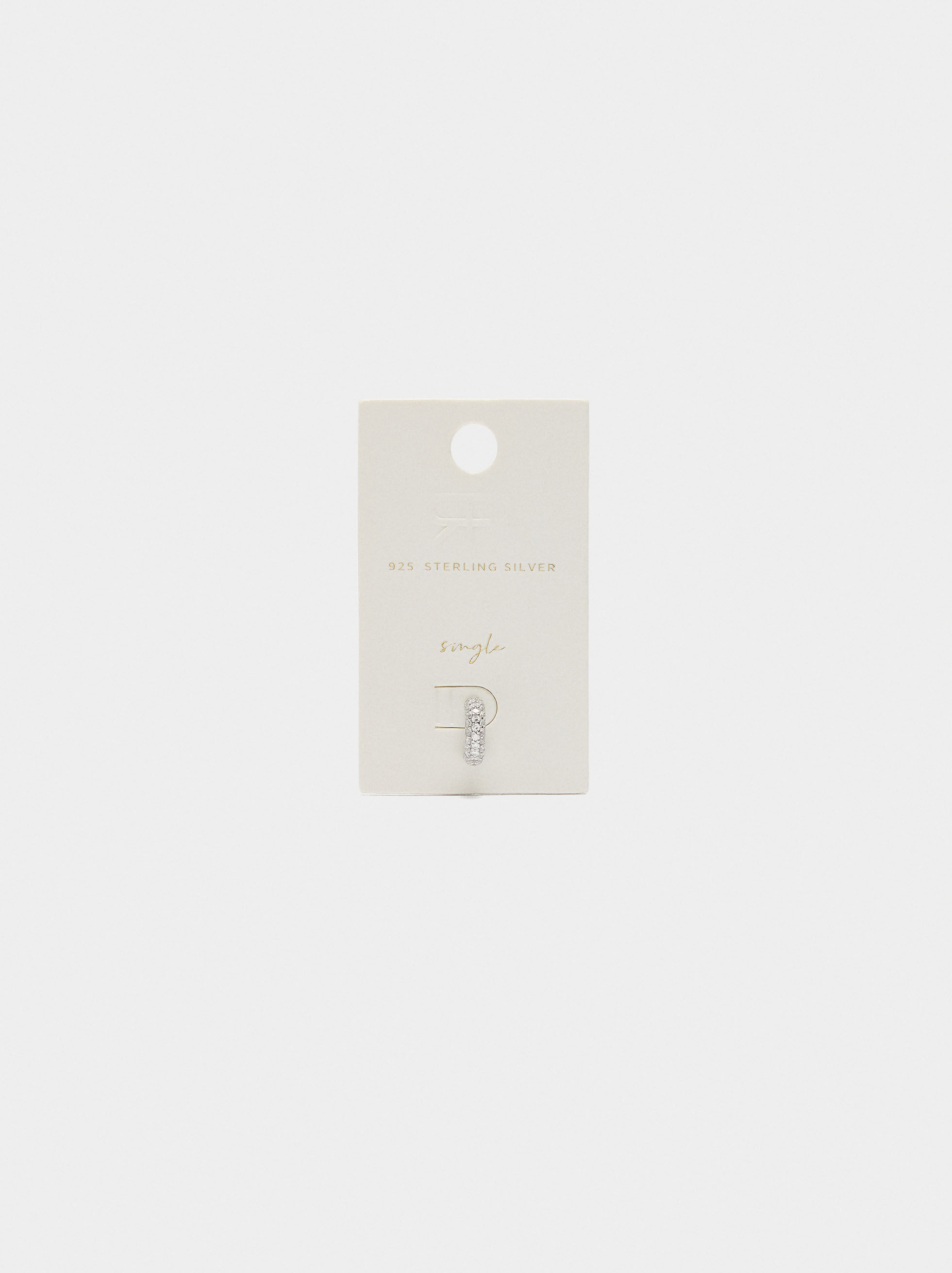 Anello singolo con zirconi - argento sterling 925
