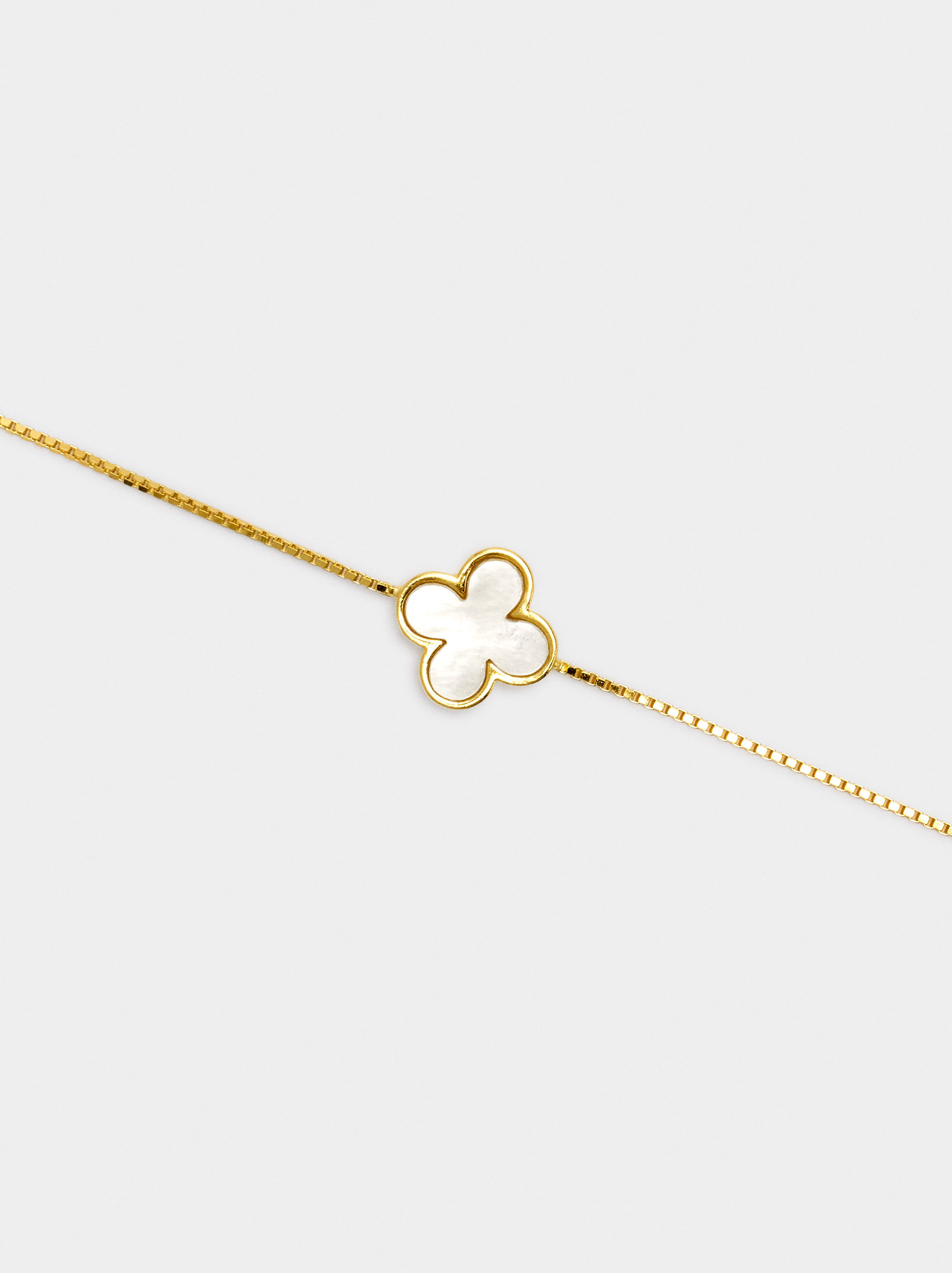 Bracciale con ciondolo trifoglio - argento 925