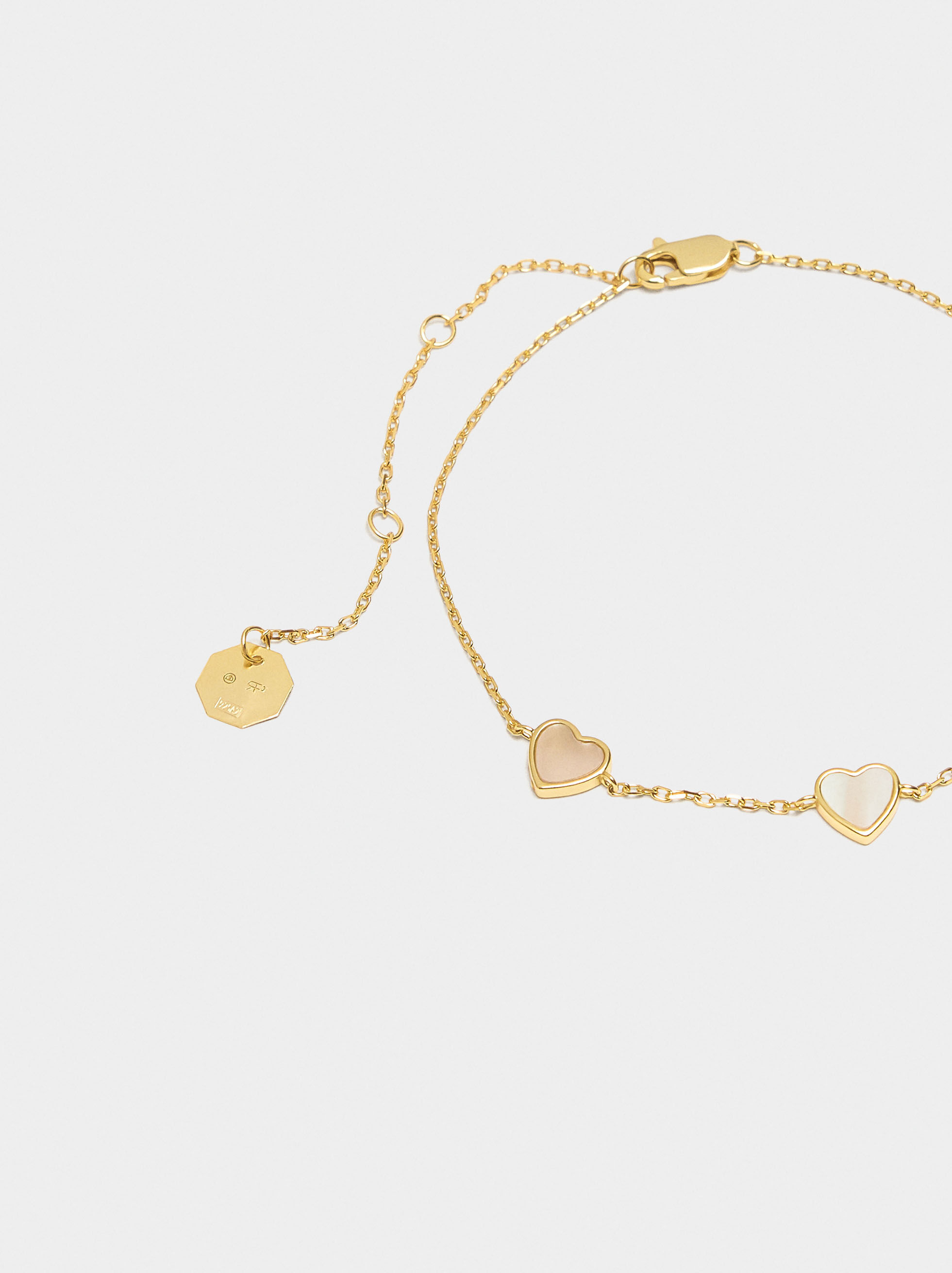Bracciale cuori di perle d'acqua dolce - argento sterling 925