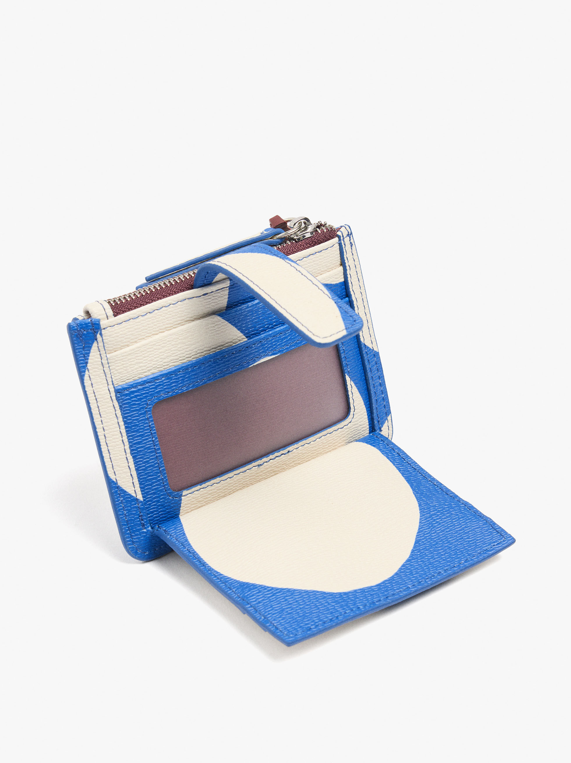 Porta carte con texture e stampato