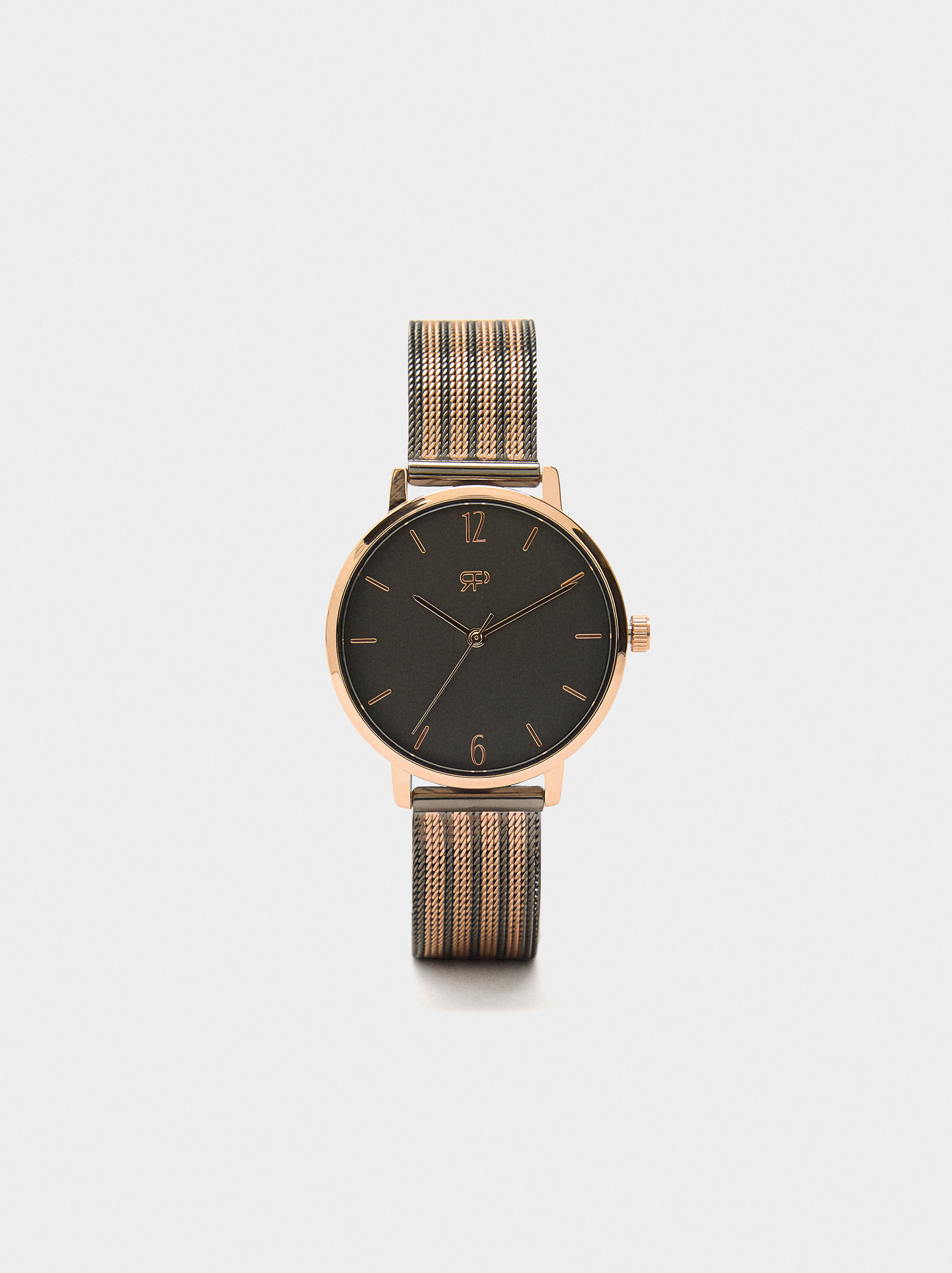 Orologio con cinturino metallico bicolor