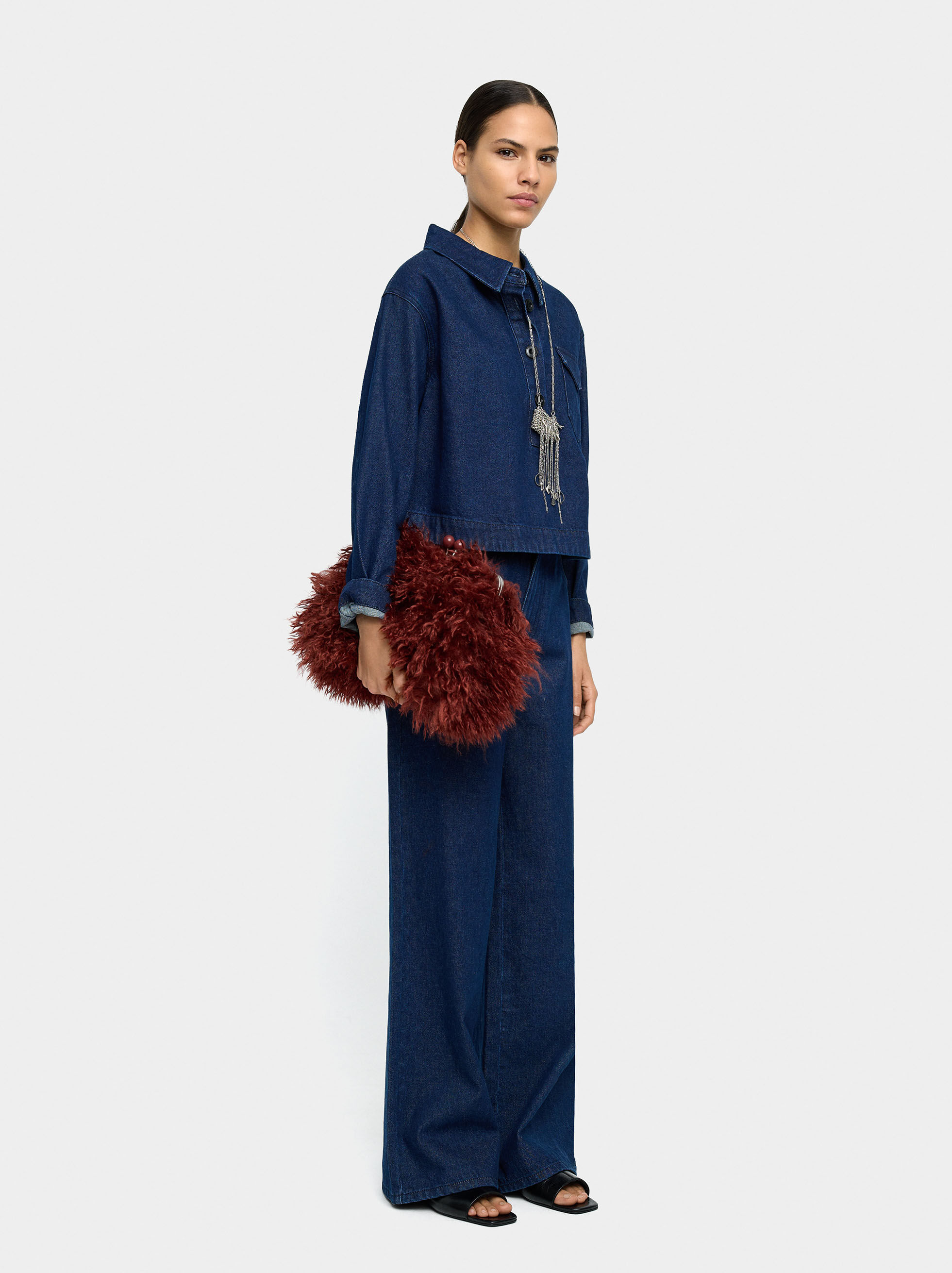 Pantaloni in denim 100% cotone