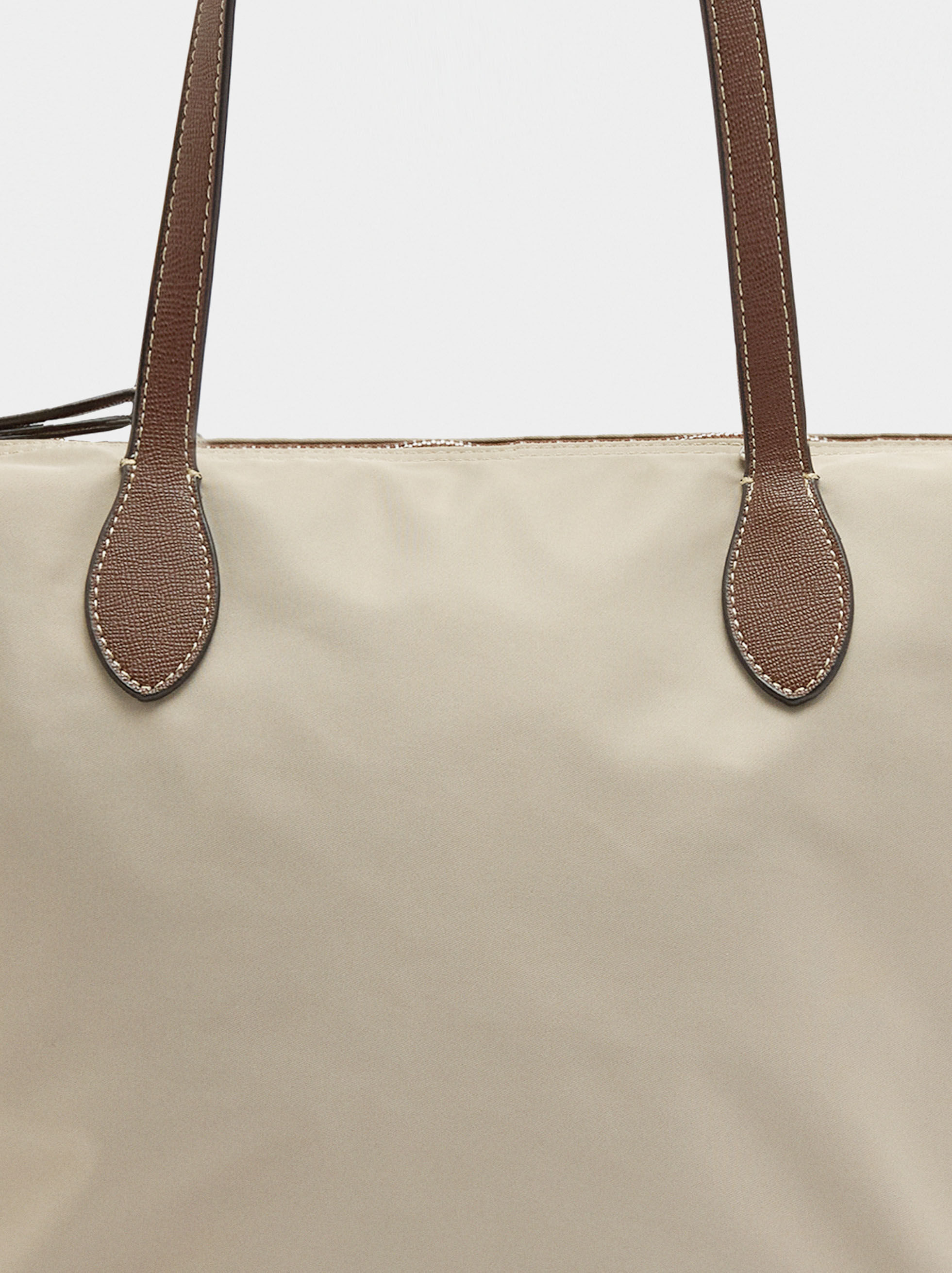 Borsa shopper in nylon liscio