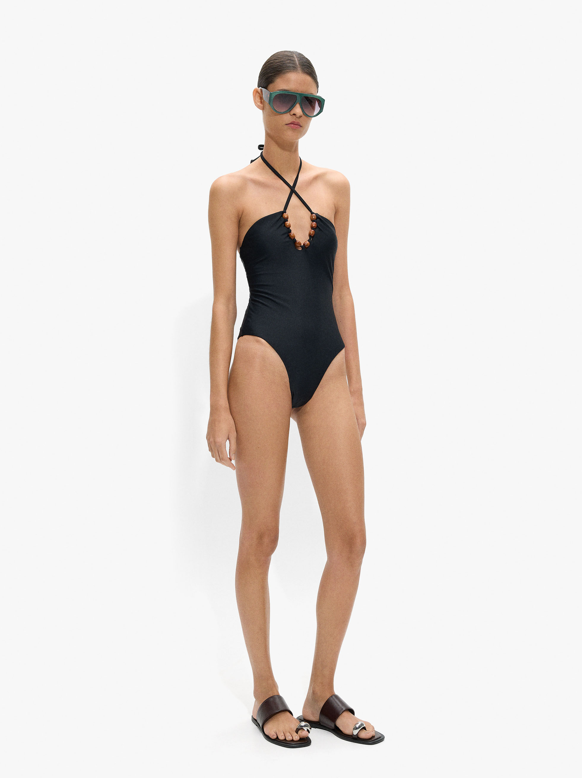 Bikini a spalline con perline