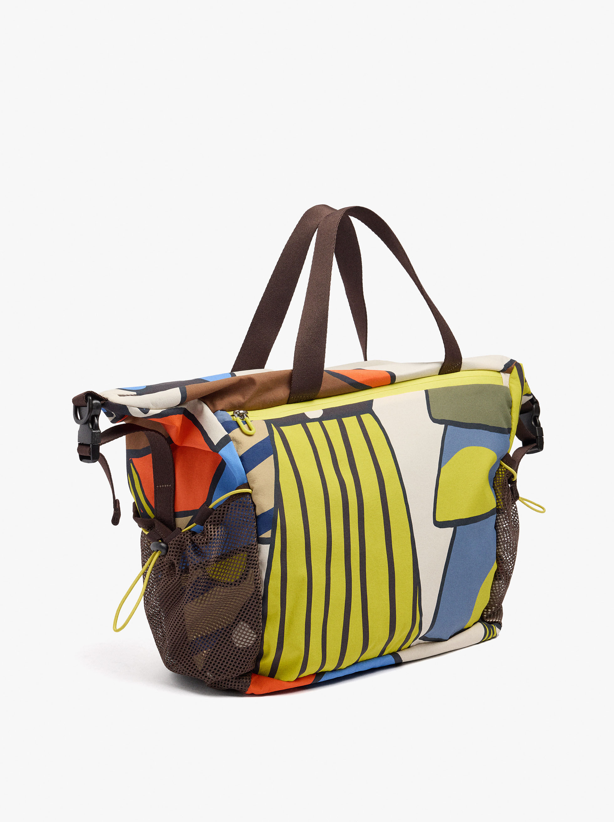 Borsa sport in nylon con stampa