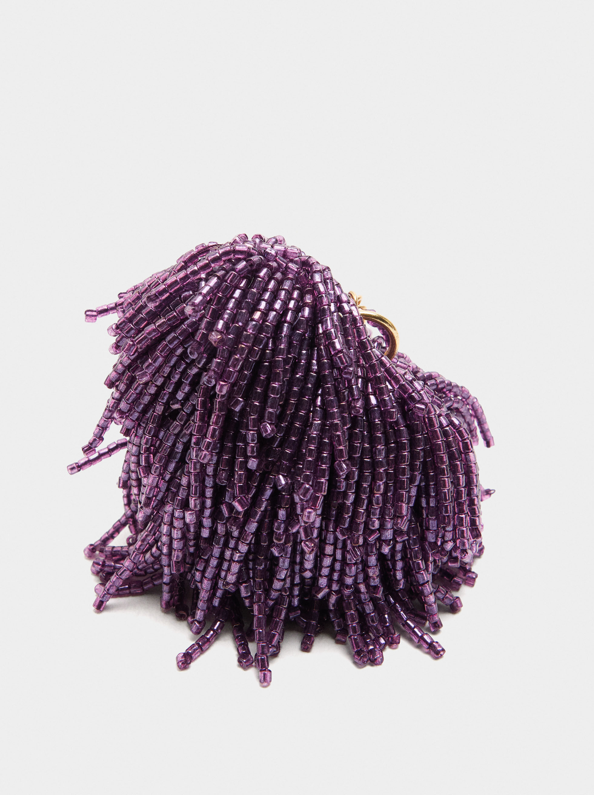 Portachiavi charm cuore con perline