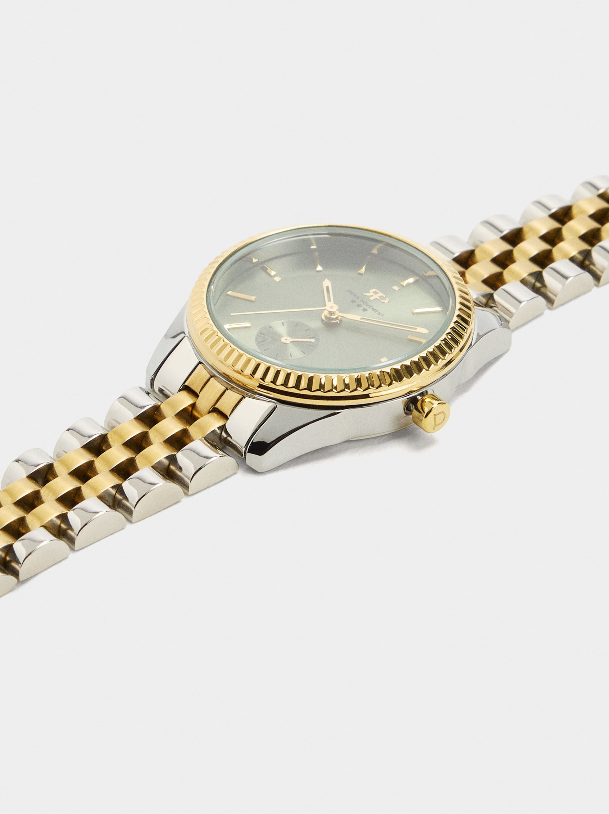 Orologio rotondo con cinturino in acciaio inossidabile
