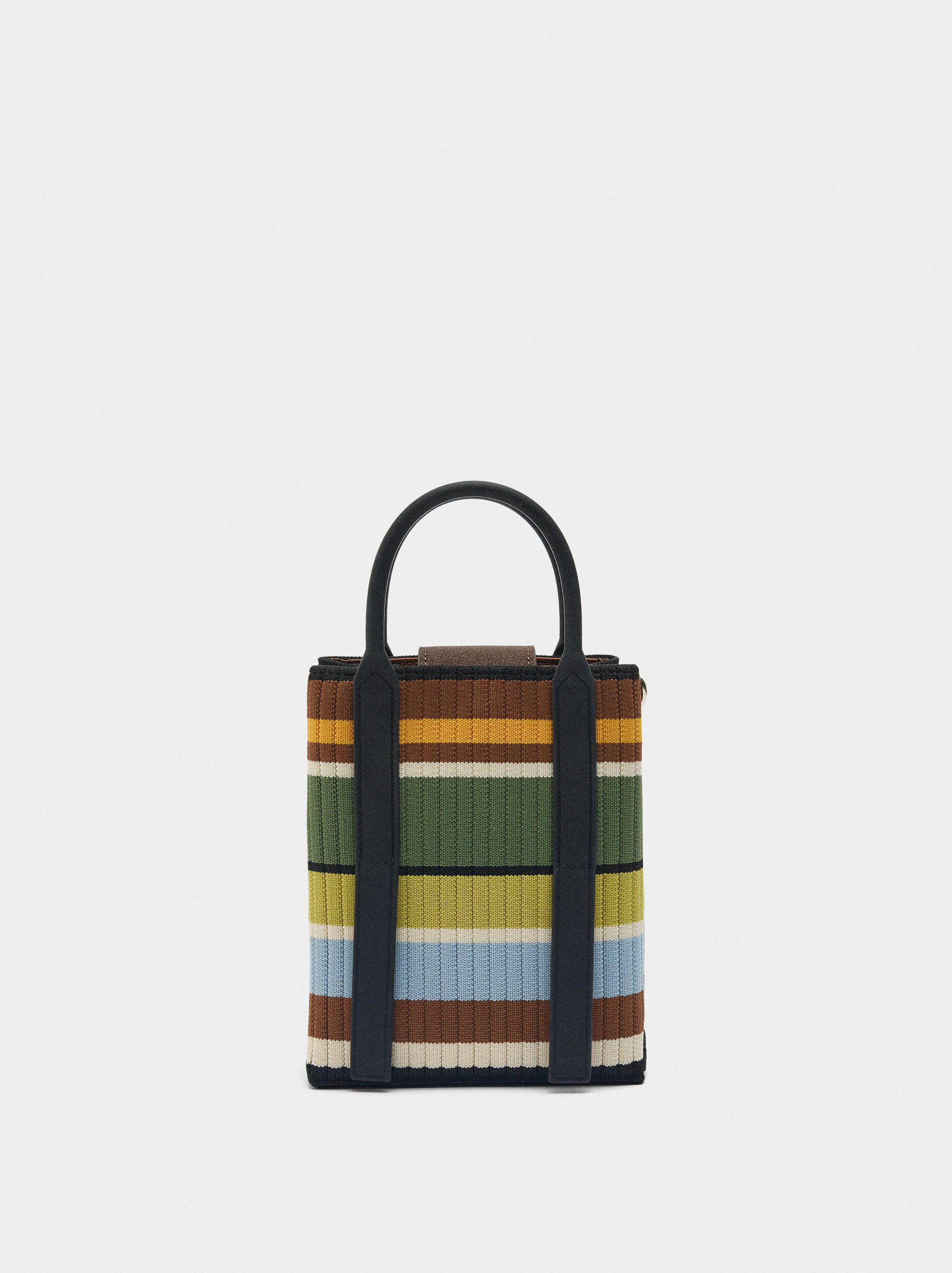 Borsa per telefono in maglia a righe