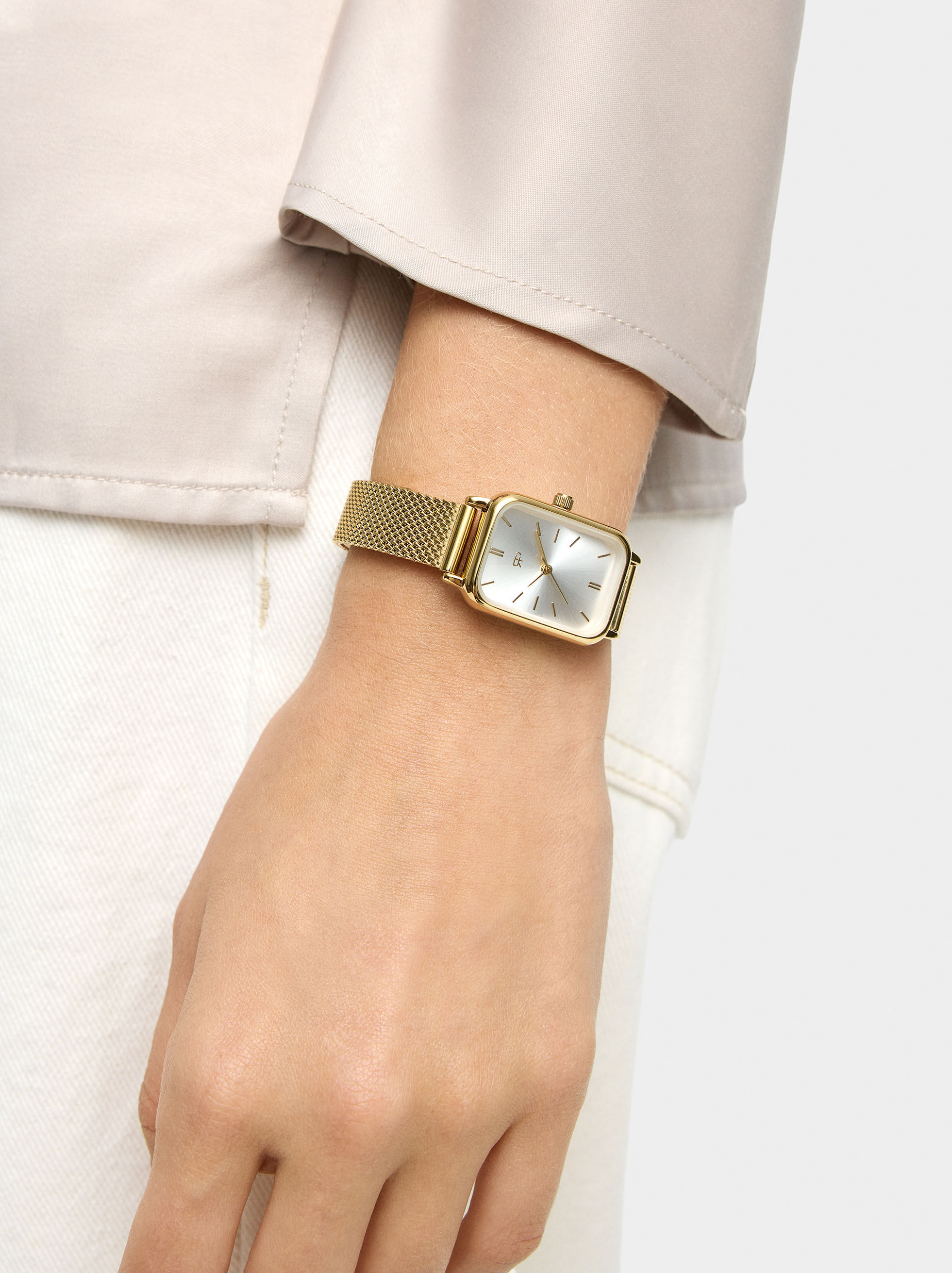 Orologio quadrato cinturino in acciaio inossidabile